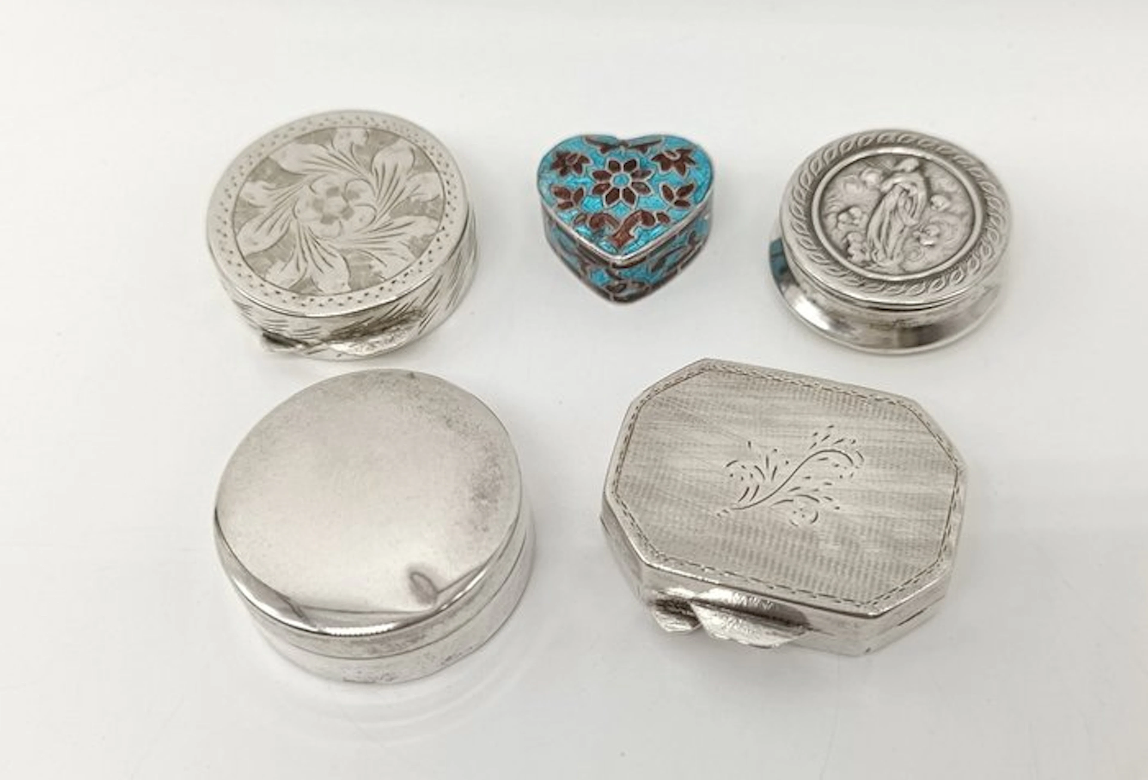 Box (5) - .800 silver, .925 silver