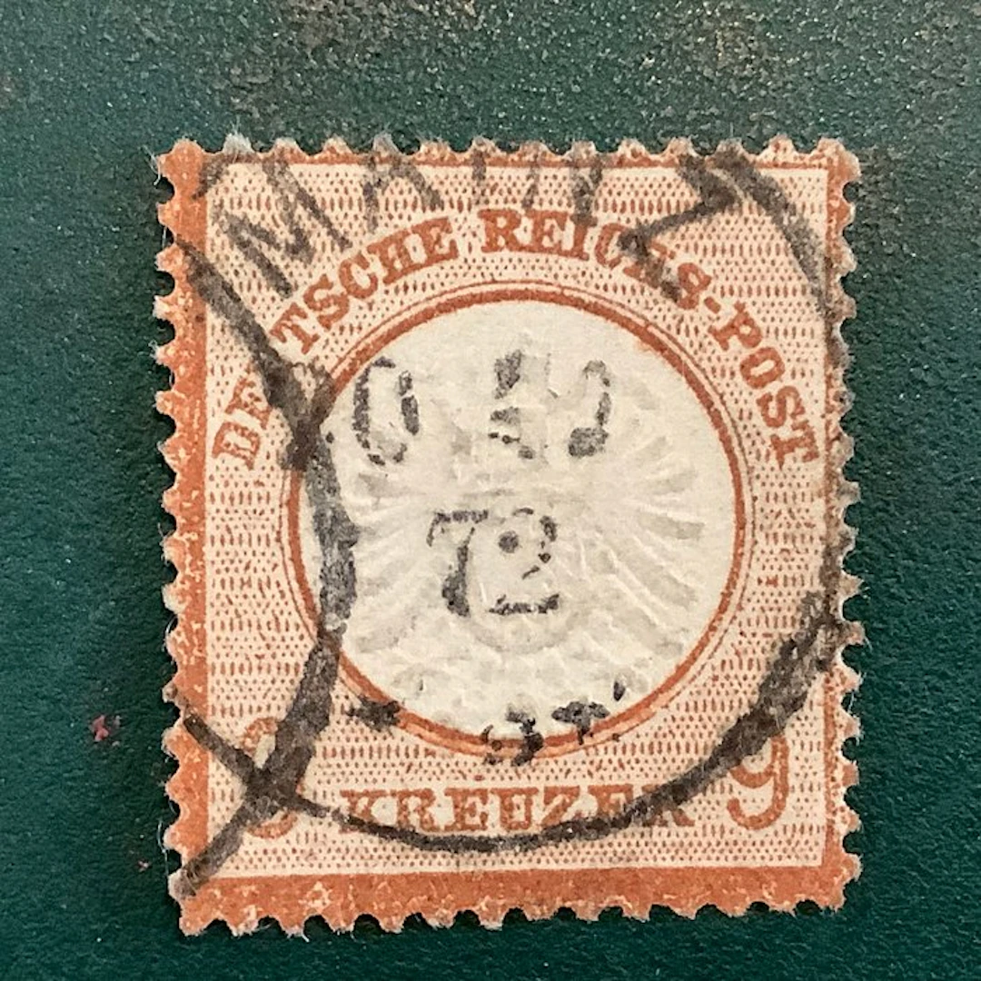 German Empire 1872 - 9 Kreuzer, large Brustschild, approved. - Michel 27
