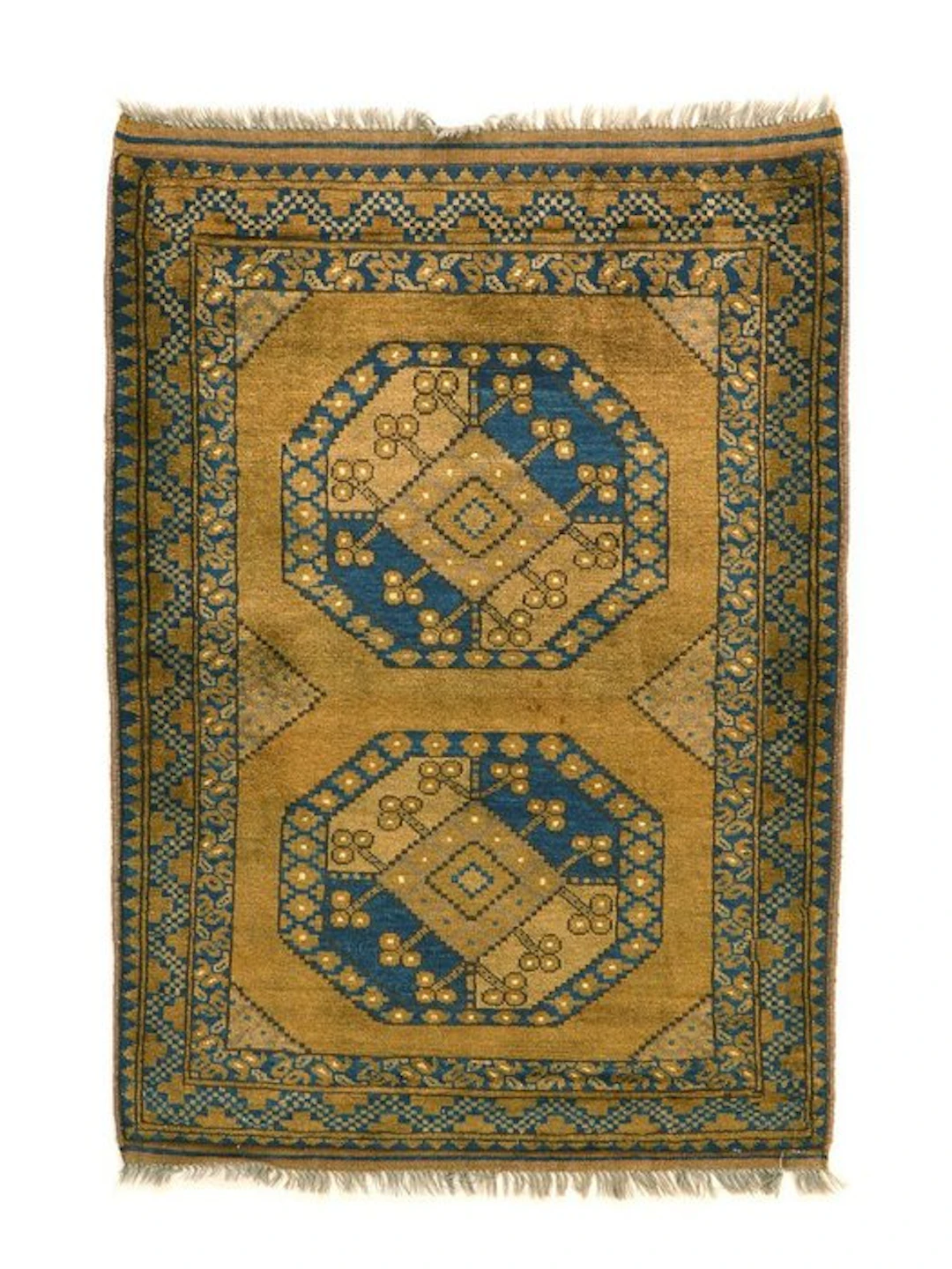 Gold Afghan Rug - Carpet - 127 cm - 90 cm