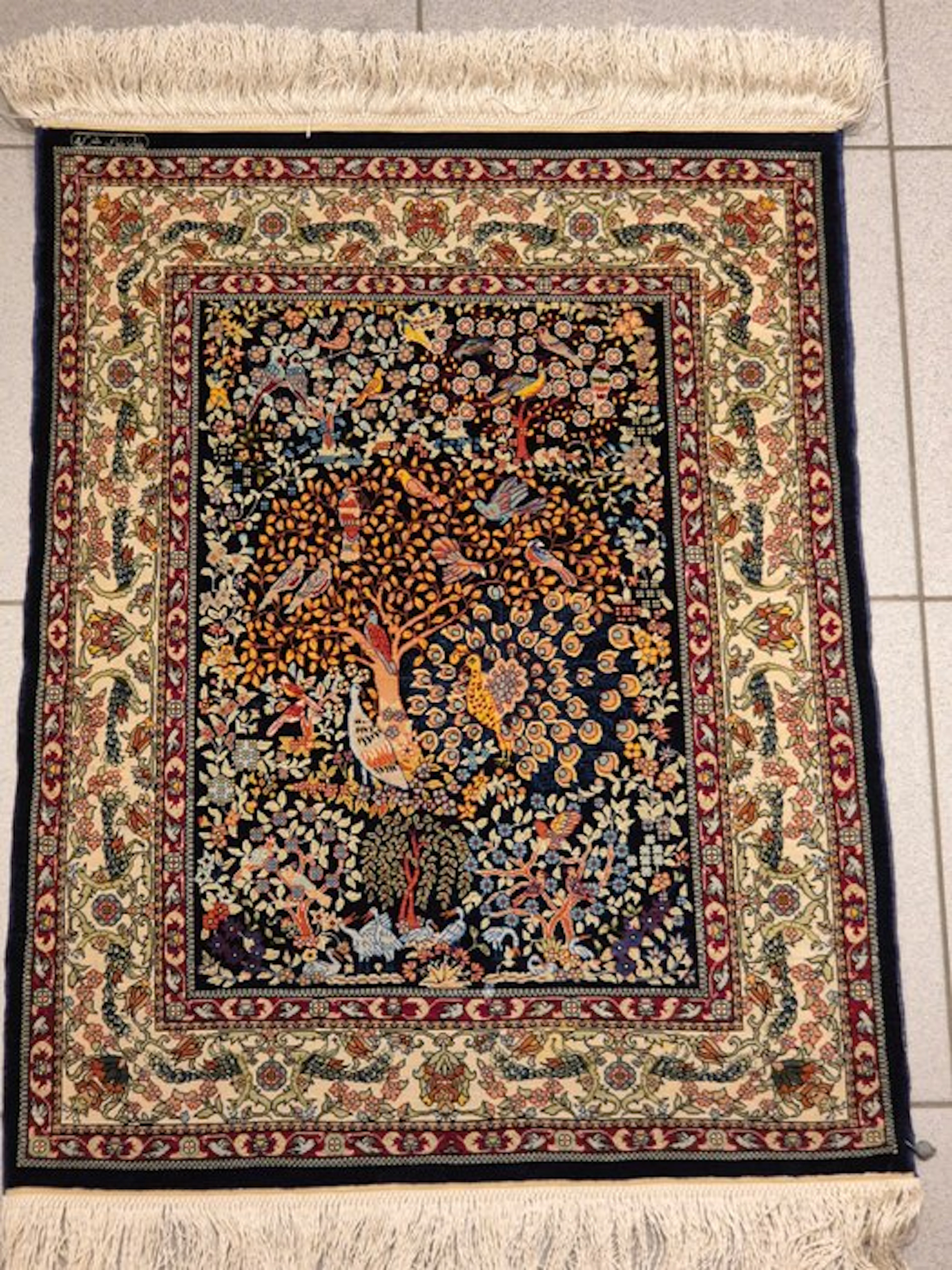 Hereke - Rug - 0.65 cm - 0.5 cm - Tree of Life