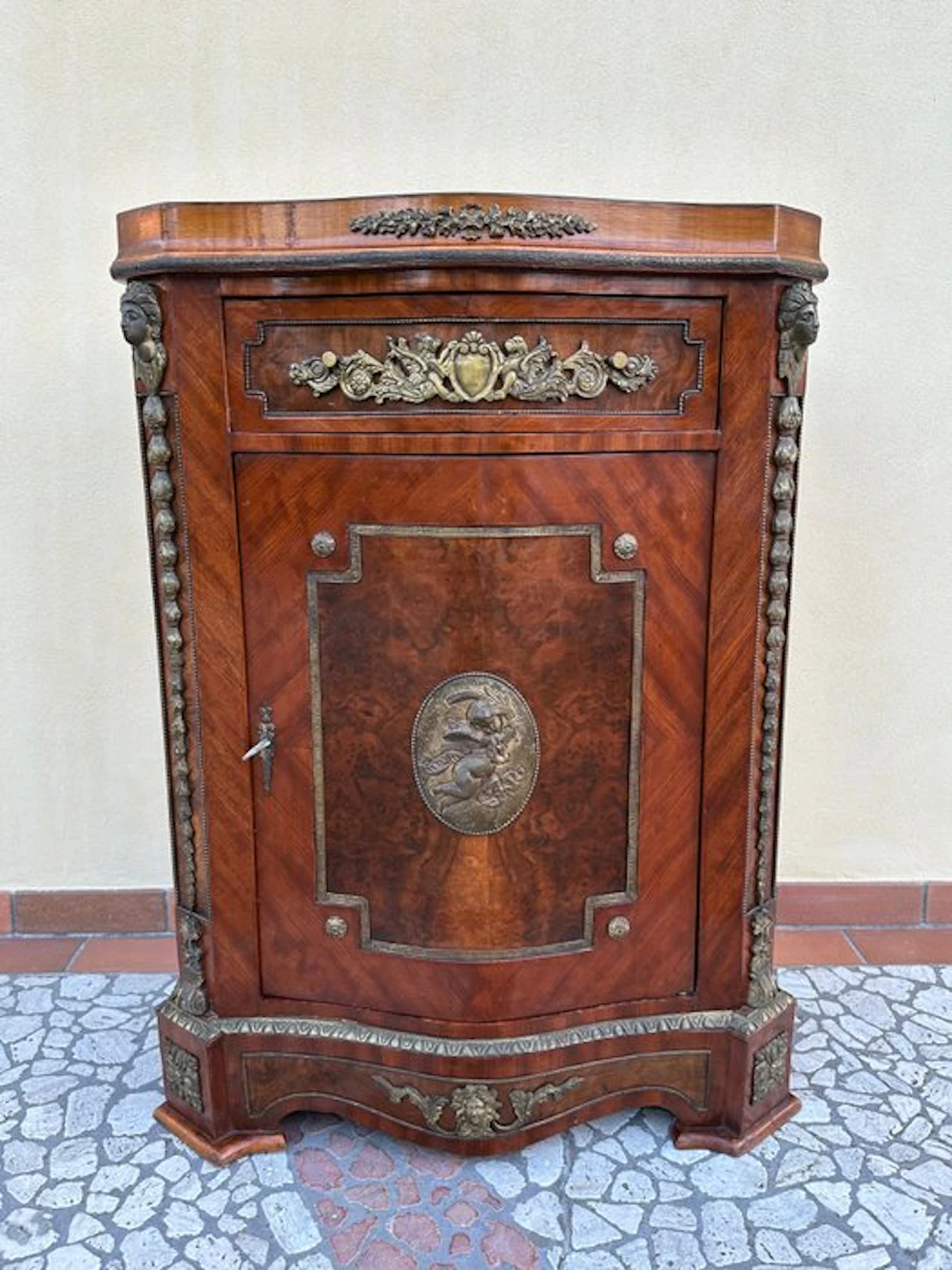 Credenza - Wood, Bronze - Sideboard with friezes