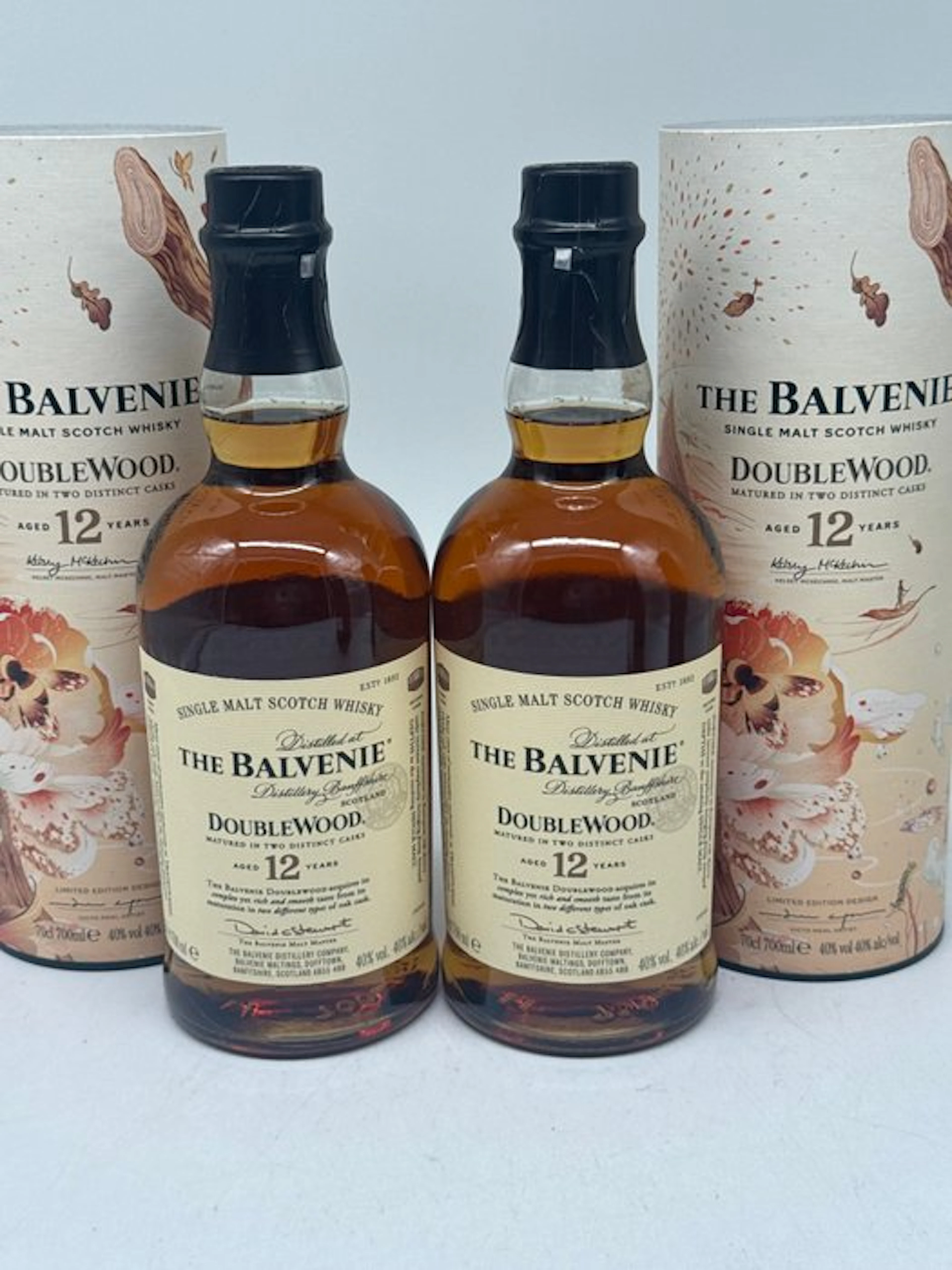 Balvenie 12 years old DoubleWood Limited Edition Victo Ngai - 70cl - 2 bottles