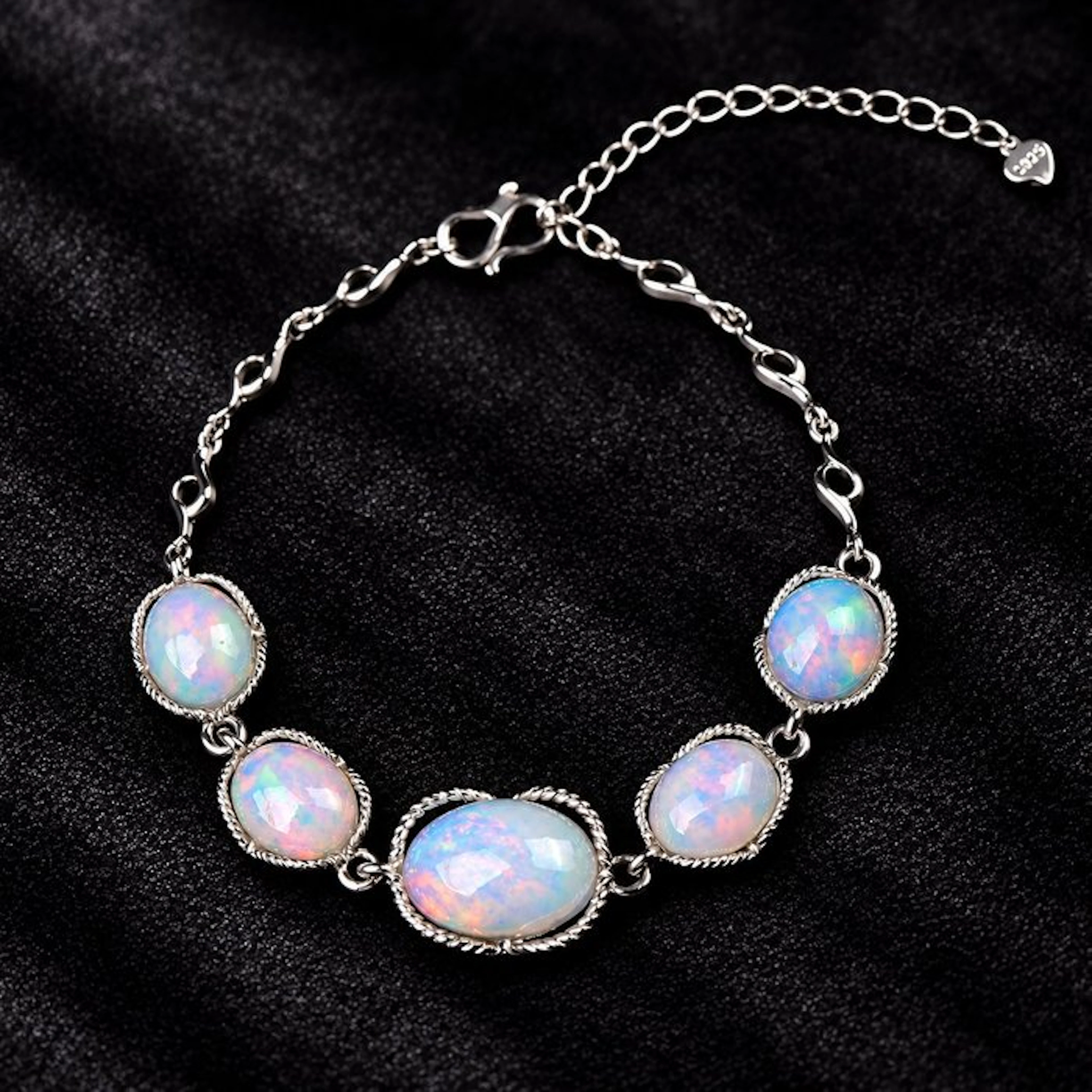 ALGT Certified - Highly Exclusive Natural Opal Bracelet...