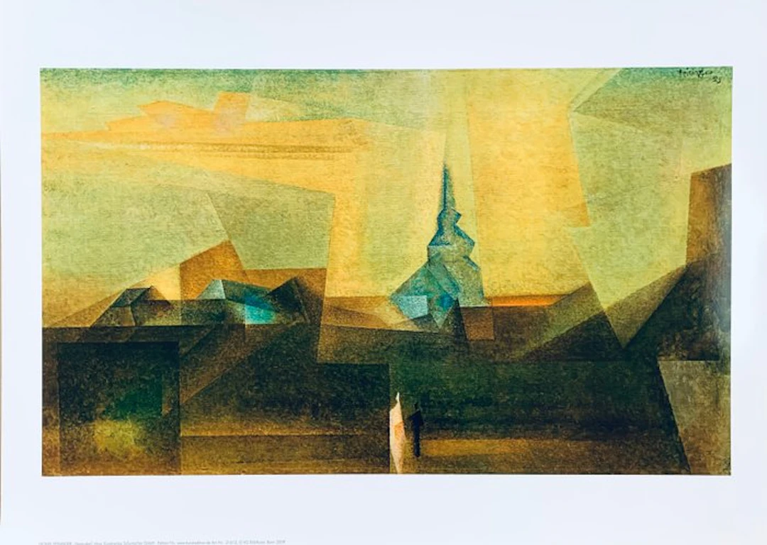 Lyonel Feininger - Nermsdorf - Glossy Artprint - 70 x 50 cm - Bauhaus Artist