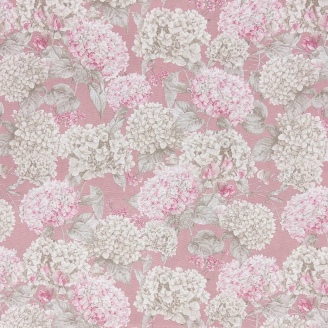 BA264 - Floral Fabric with Hydrangeas on a Background...