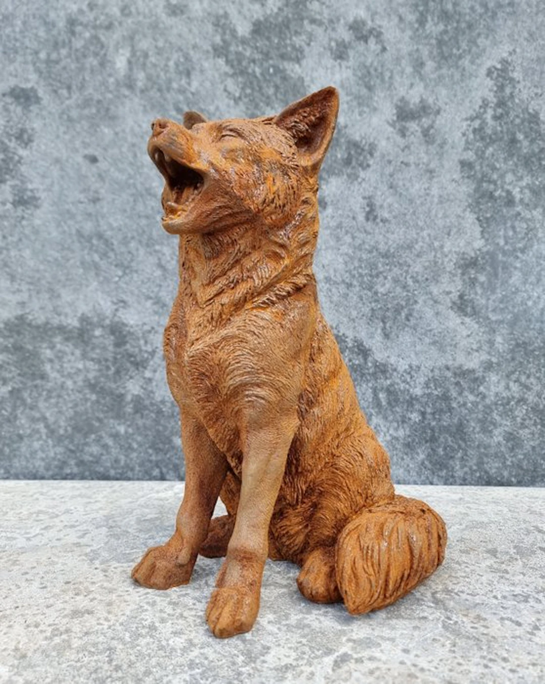 Sculpture, Lachende vos - 32 cm - Iron
