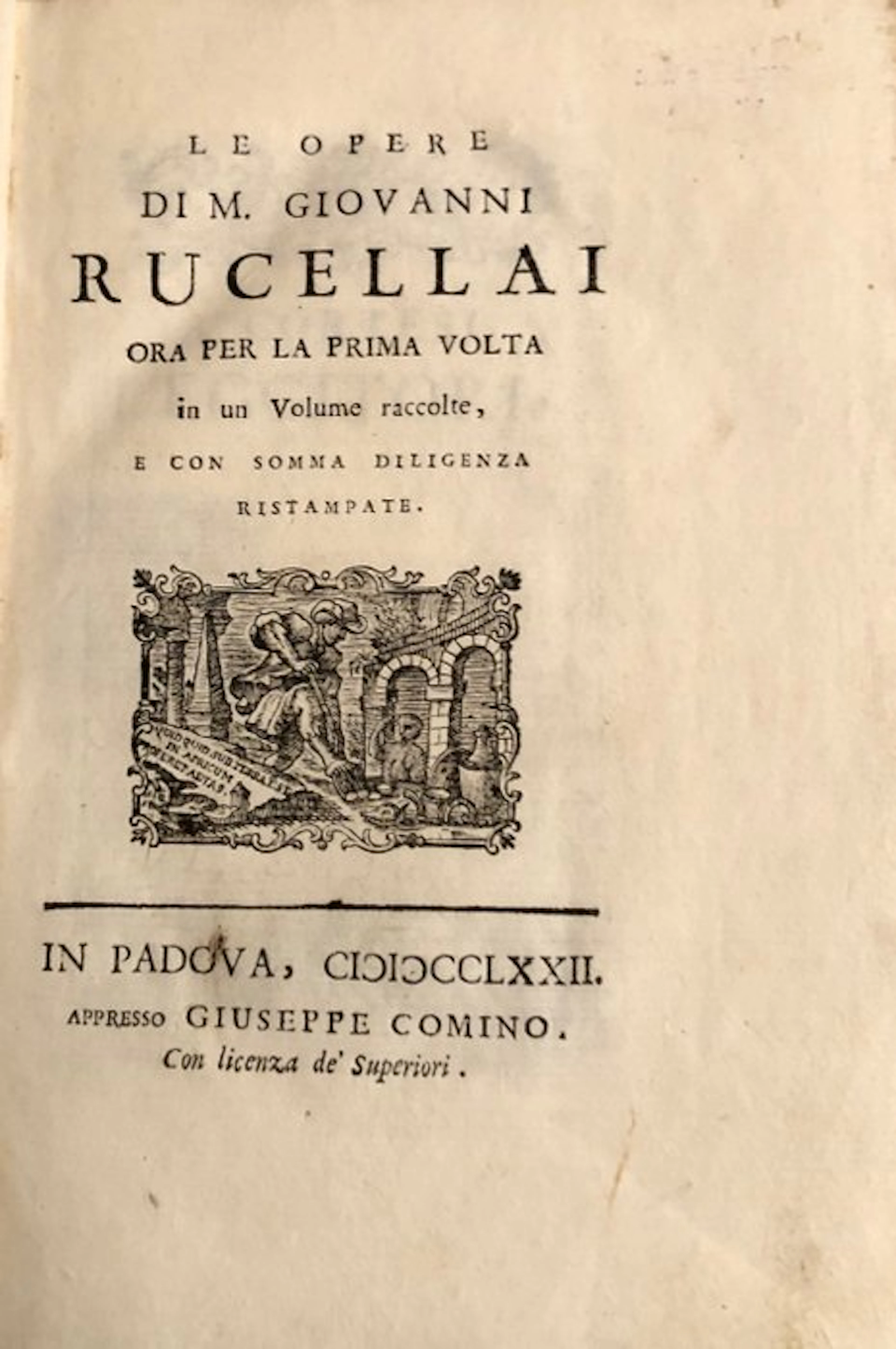 Giovanni Rucellai - Le opere - 1772