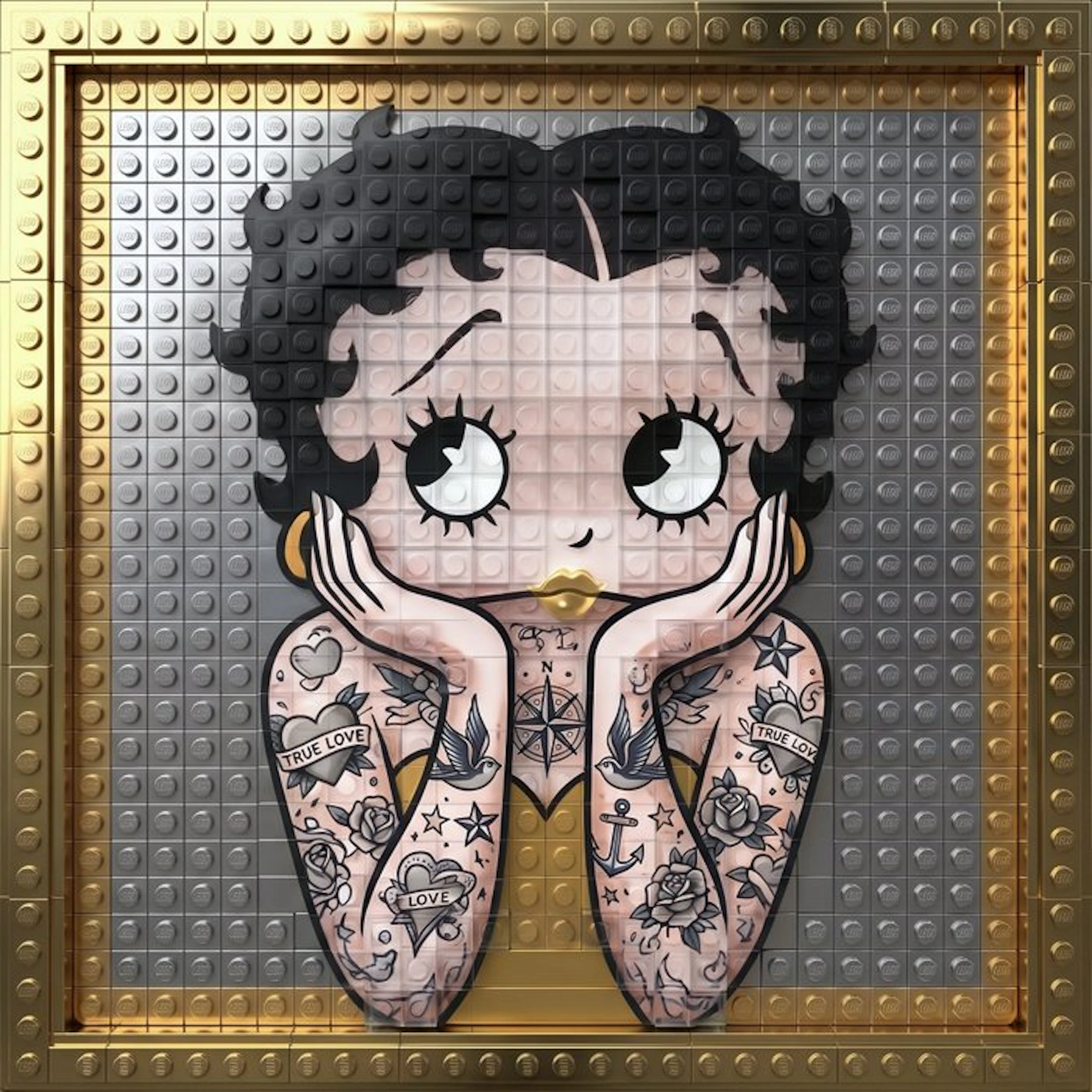 Artxlife - Lego Betty Boo Luxury Gold Tatoo