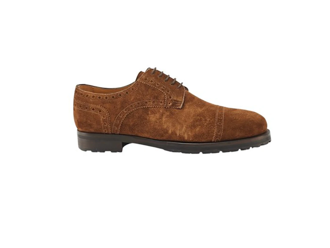 TESTONI - 8 UK - 42 IT - "Aosta" Derby Eco Suede Cider...