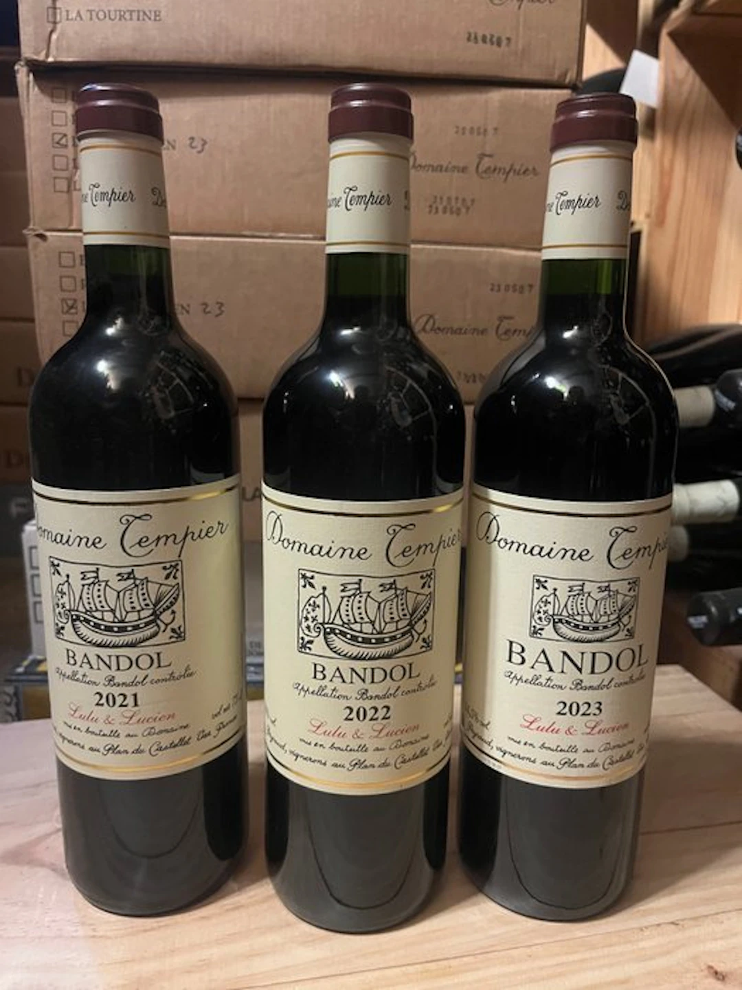 2021 2022 & 2023 Domaine Tempier "Lulu et Lucien" - Bandol - 3 Bottles (0.73L)