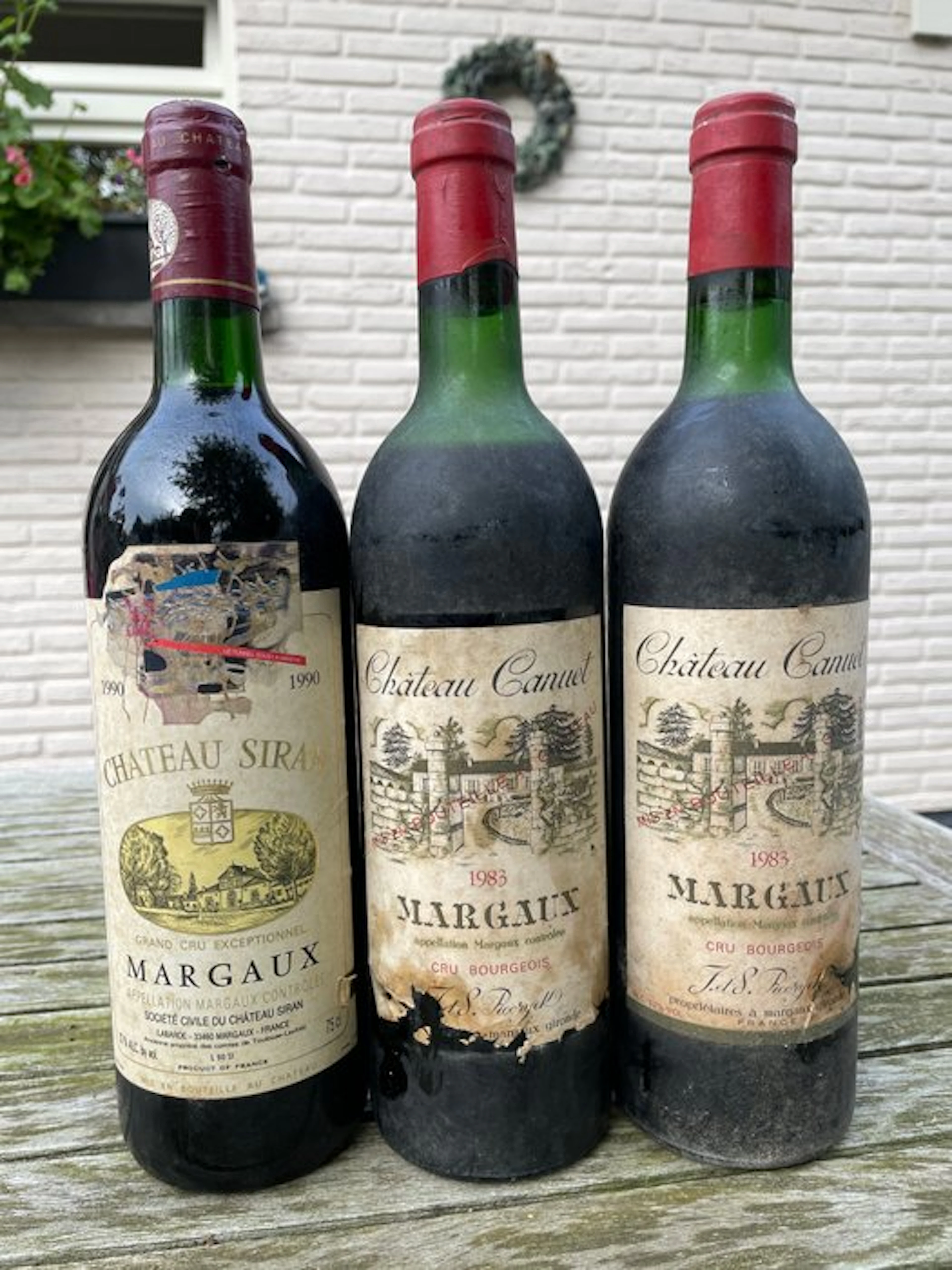 1983 x 2 Château Cannuet & 1990 Château Siran - Margaux - 3 Bottles (0.75L)