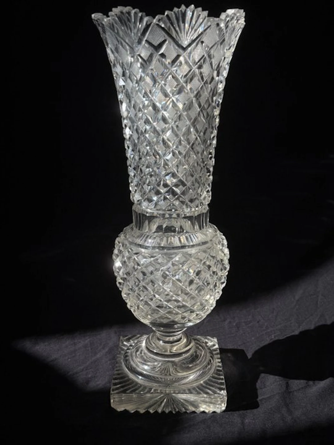 Vase - Crystal - Hand-polished, 19th century
