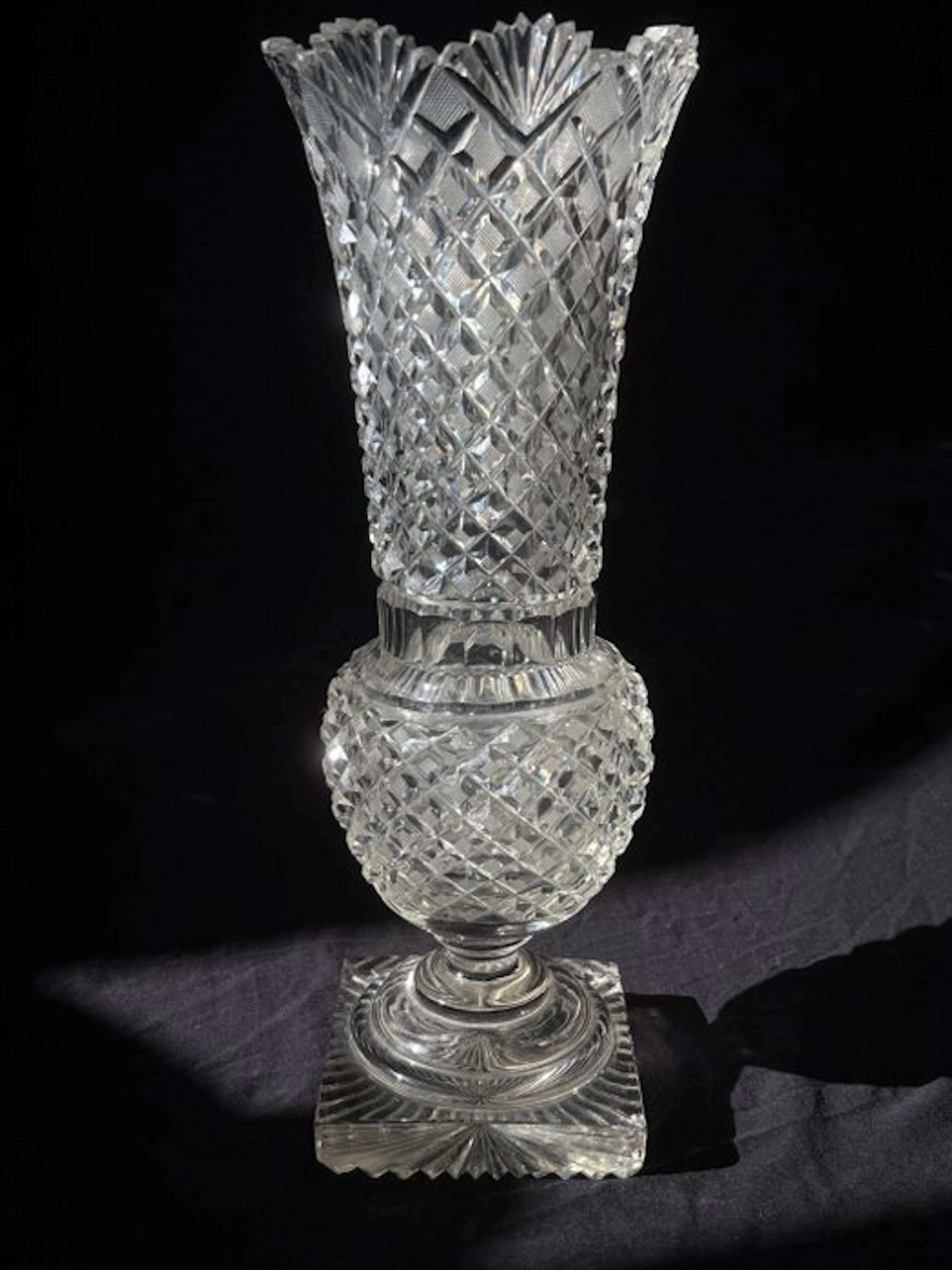 Vase - Crystal - Hand-polished, 19th century