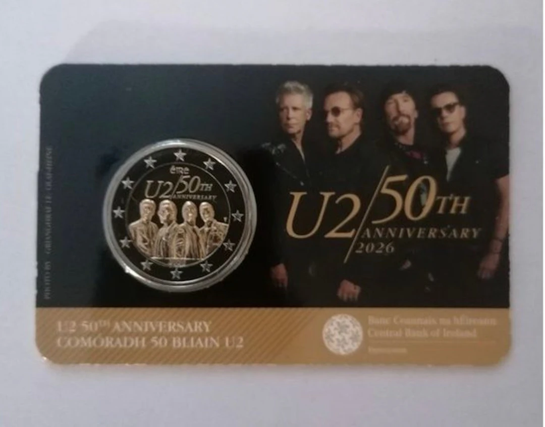 Ireland. 2 Euro 2026 "U2" (1 coincard) (No reserve price)