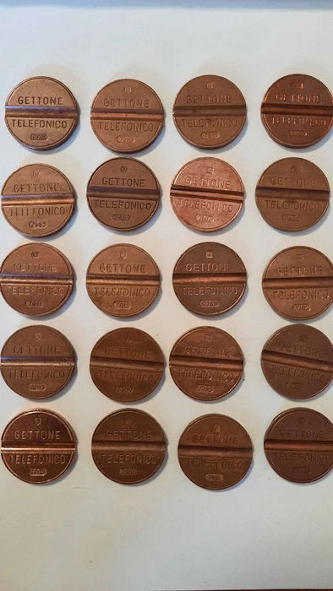 Themed collection - Telephone tokens with minting errors