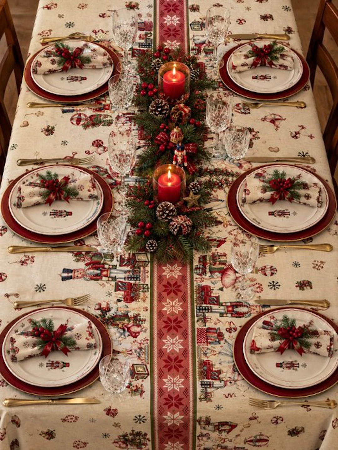 Tablecloth “Nutcracker Christmas” - Tablecloth - 180 cm - 136 cm