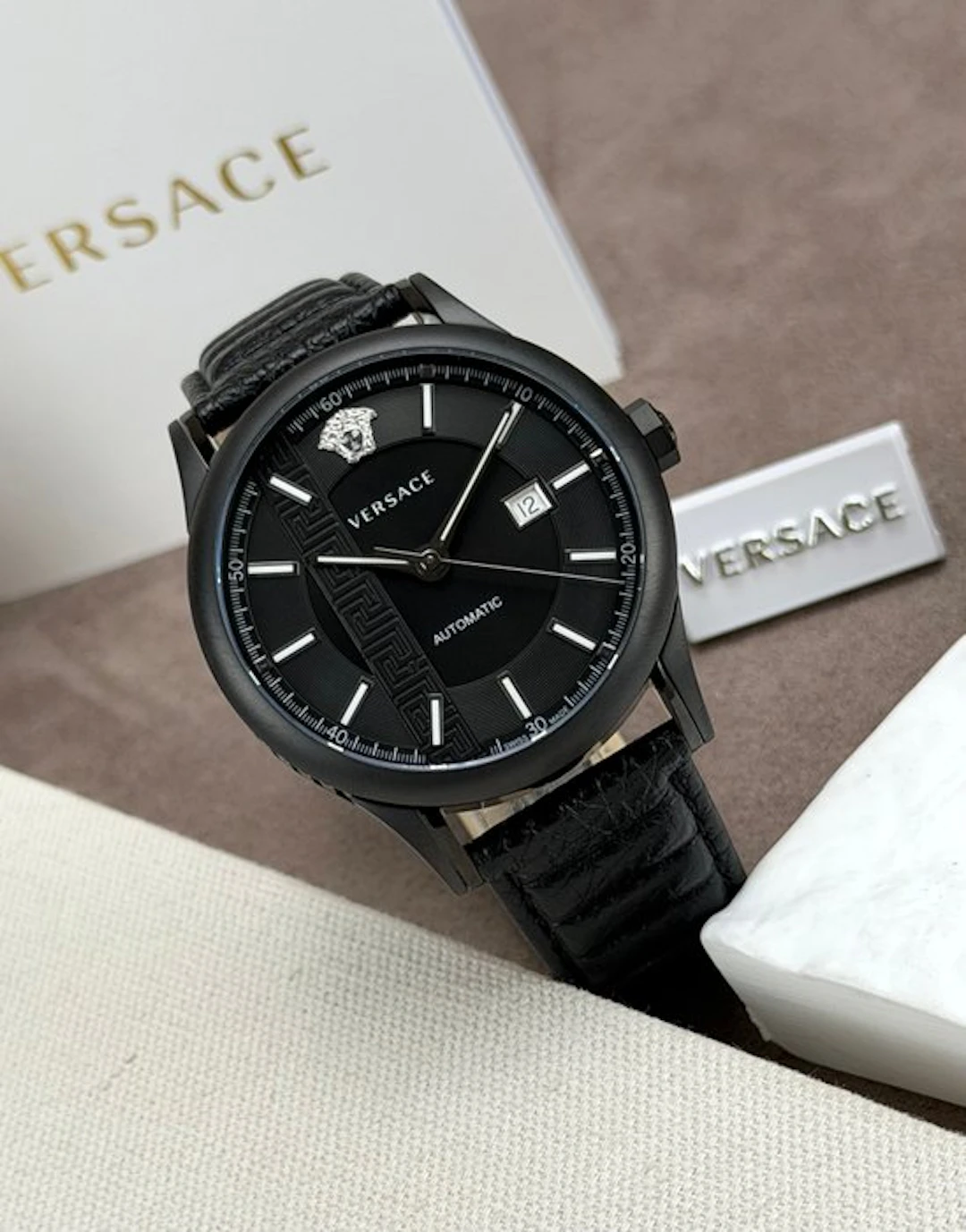 Versace - Aiakos Automatic Date Black - V1803 0017 - Men - 2020-2025