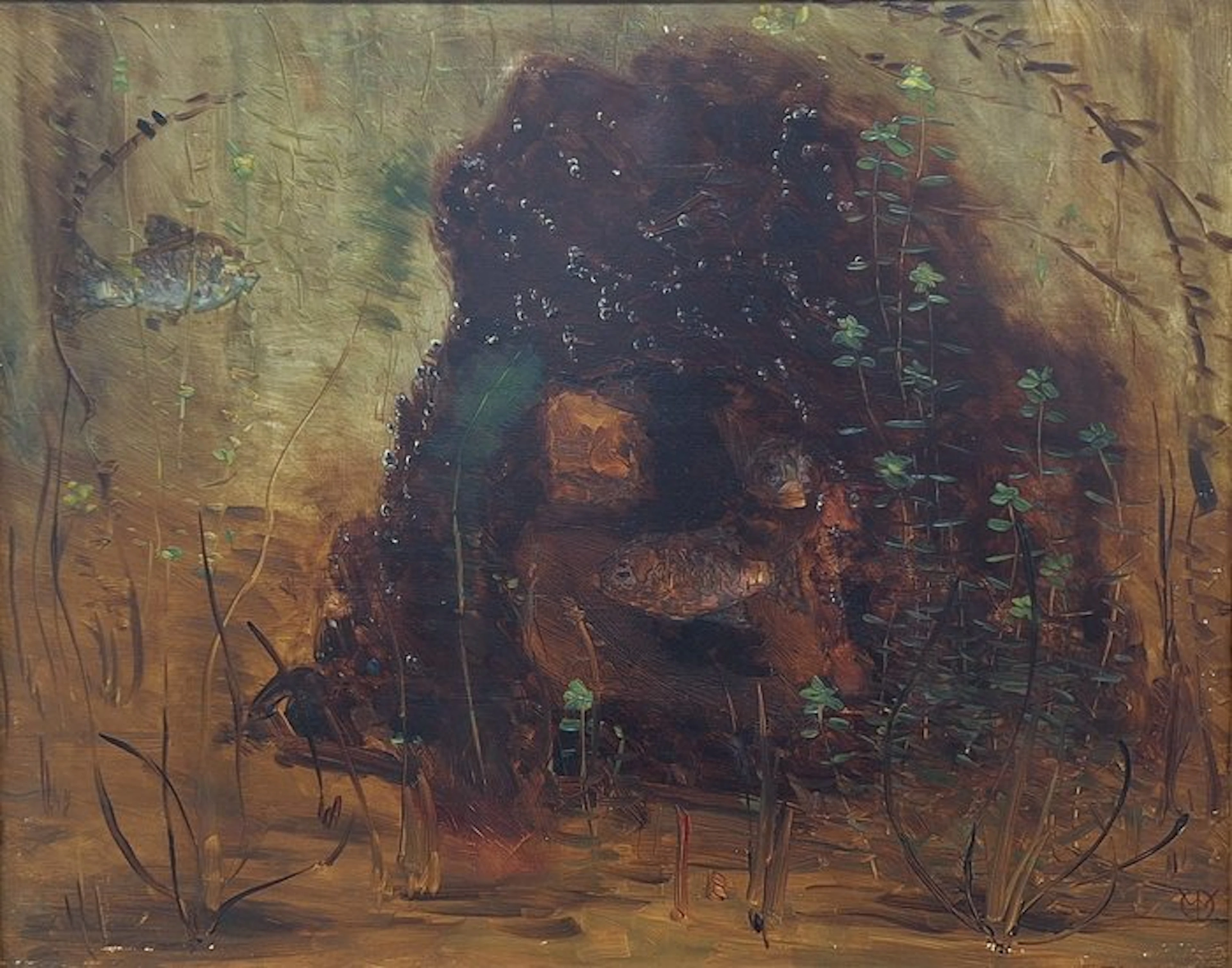Gerrit Willem Dijsselhof (1866-1924) - Vissen in grot