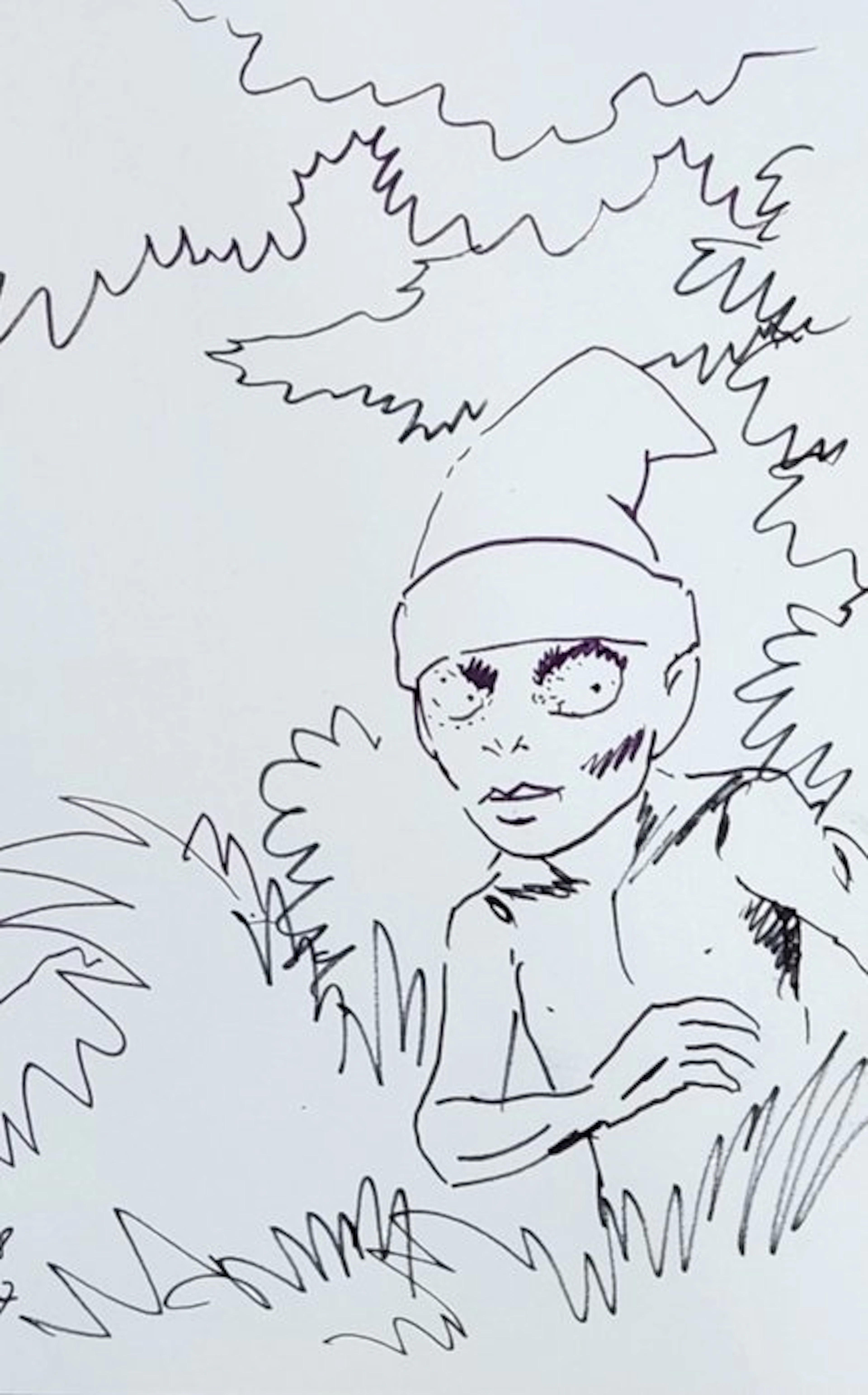 Pleyers, Jean - 1 Original drawing - Les êtres de lumière - 1987