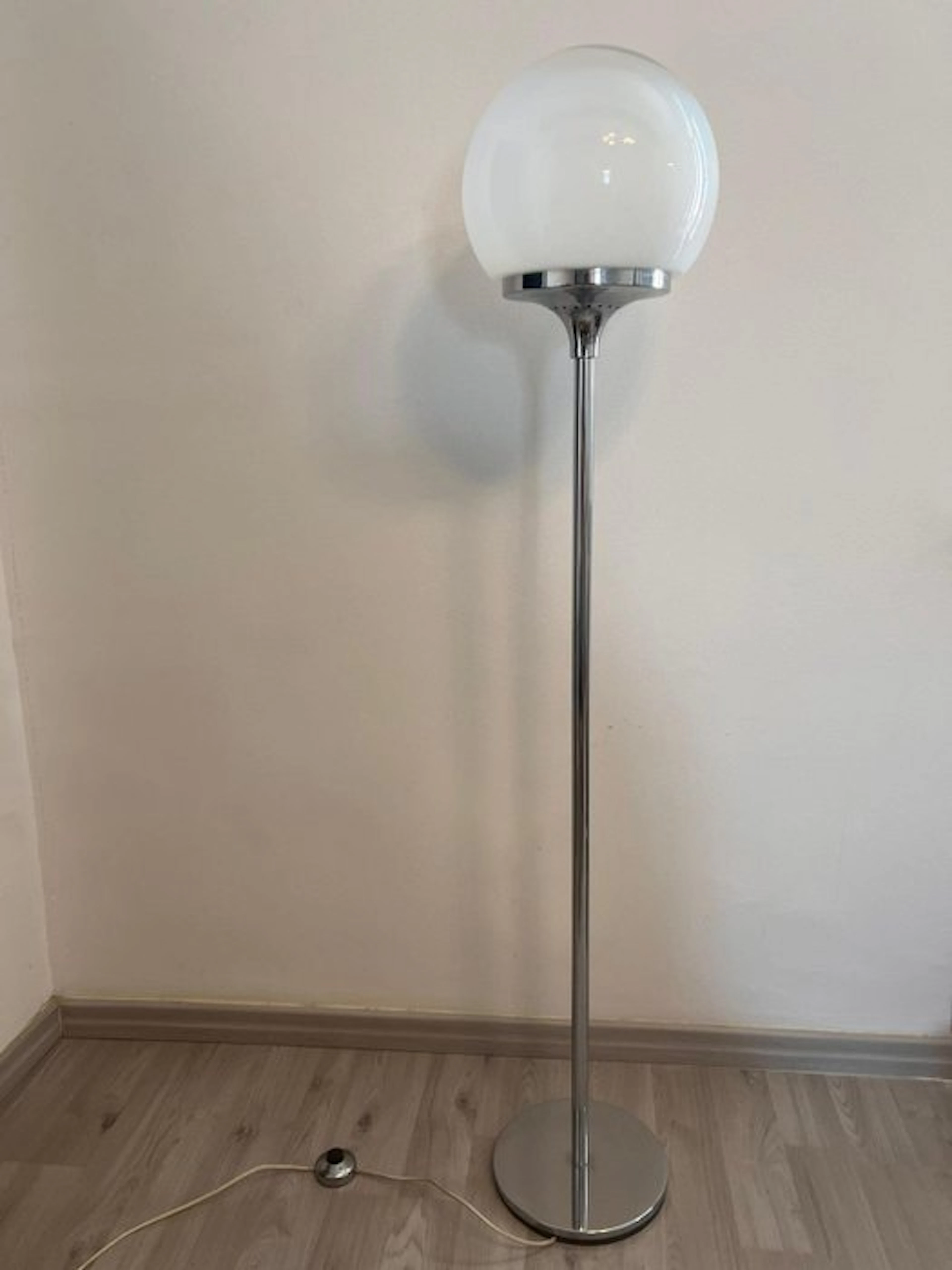 Floor lamp - Glass, Chrome, Metal - NO RESERVE