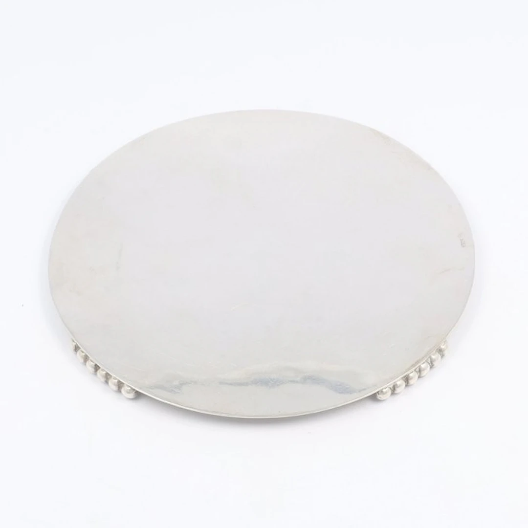 Gebrüder Deyhle. - Bottle coaster - .835 silver
