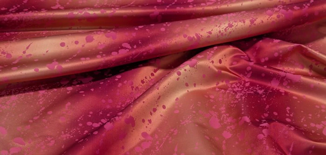 Spettacolare Tessuto San Leucio – Fucsia Magenta e Rame –...