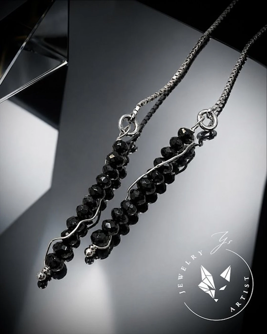 Designer Jewelry - Black Diamond - 925 Silver - Certified...