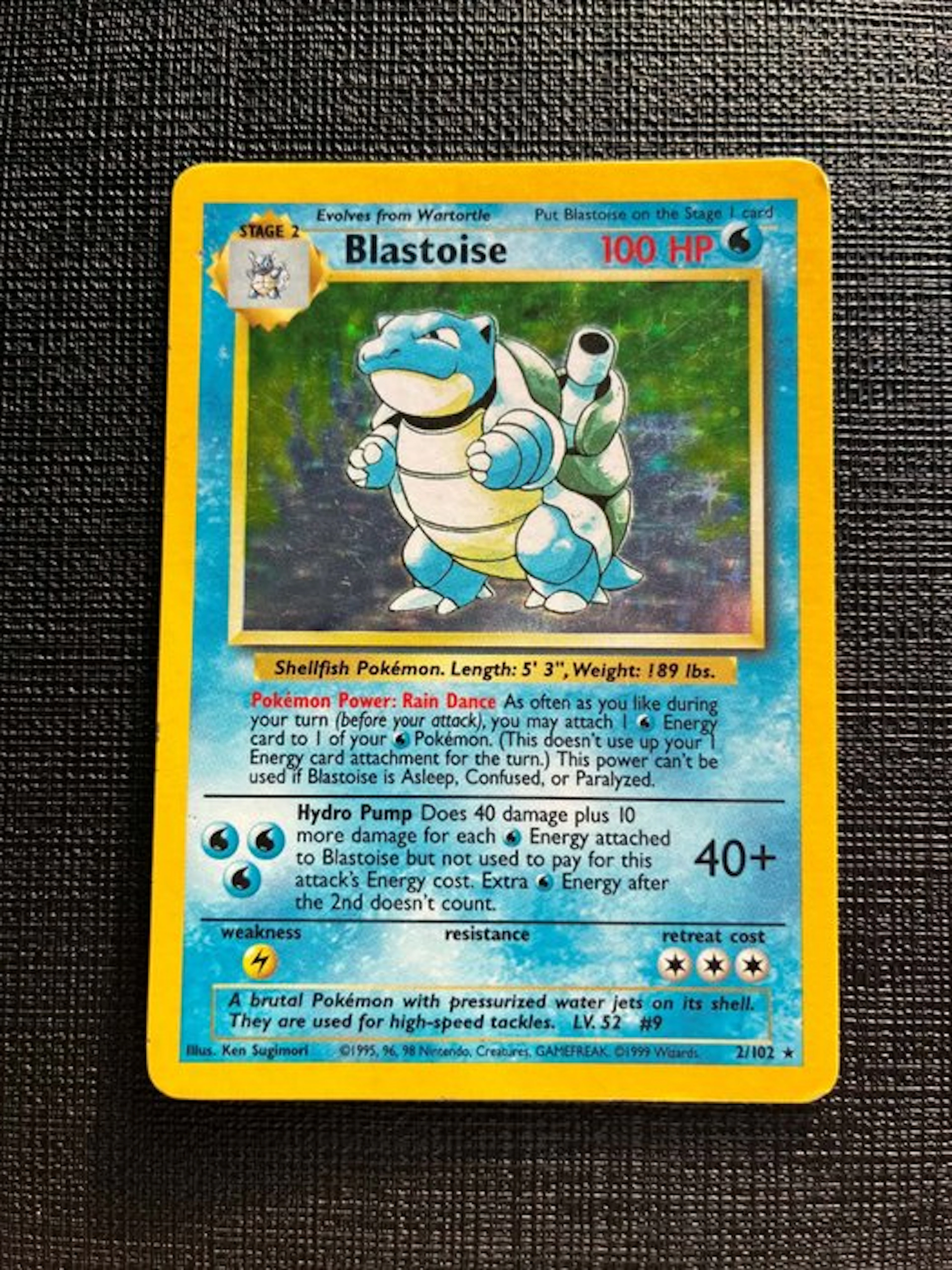 Pokémon - 1 Card - Blastoise 2/102 Foil, Holo - WOTC - Base set
