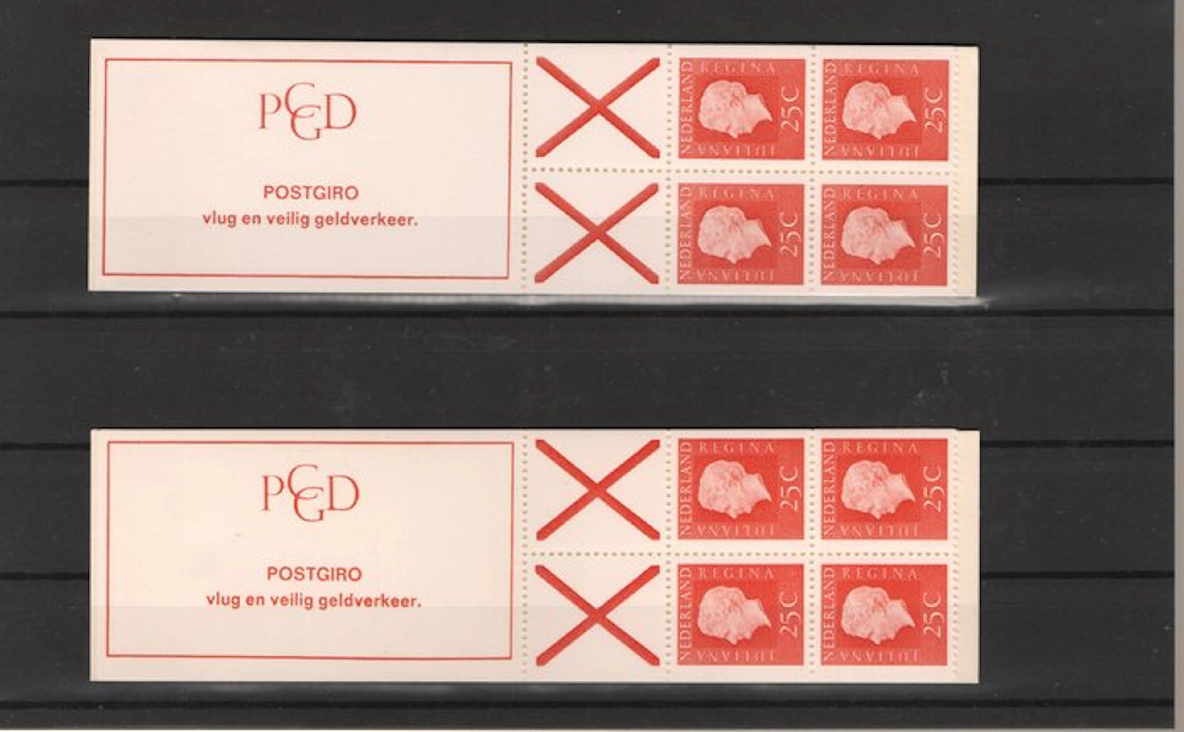 Netherlands 1969 - Dutch stamp booklets 9E and 9EF