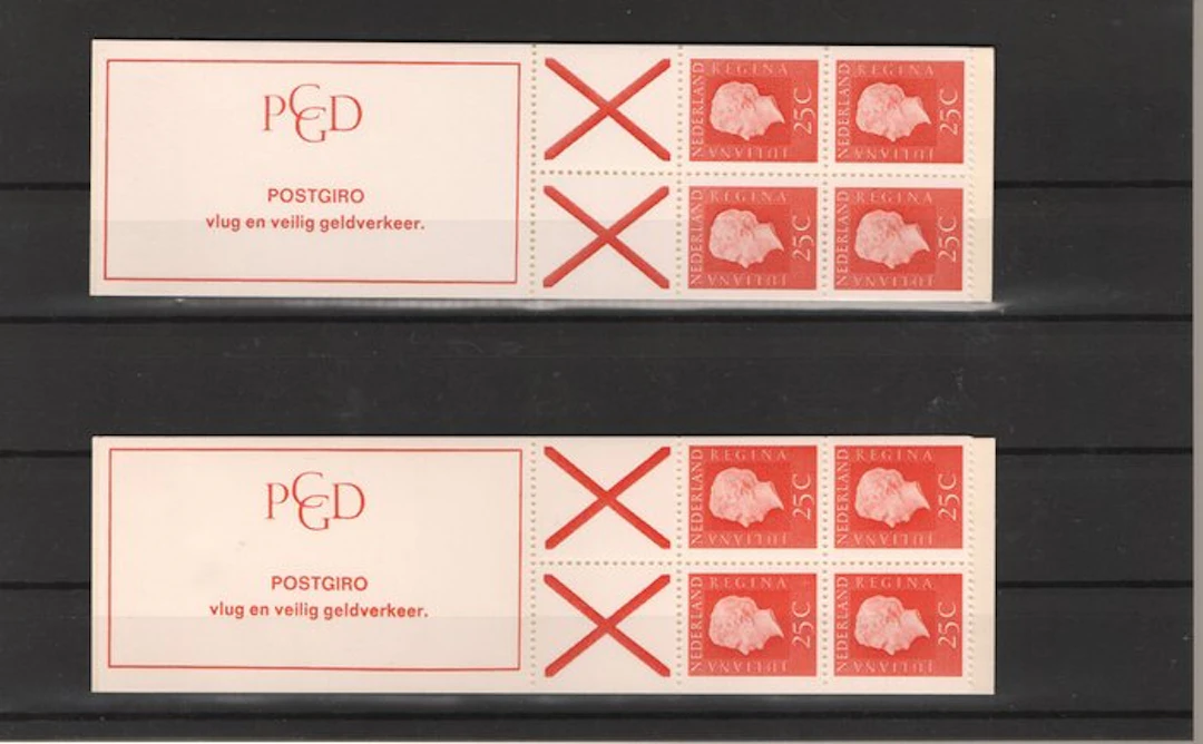 Netherlands 1969 - Dutch stamp booklets 9E and 9EF
