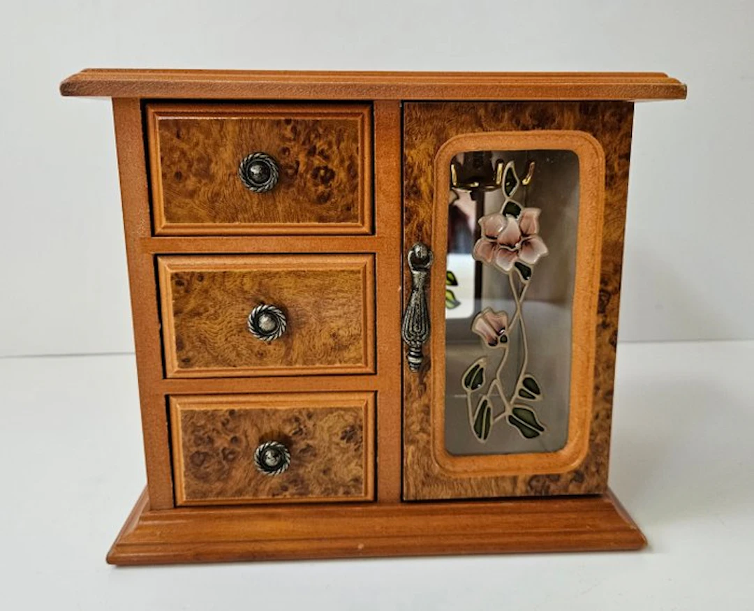 Juwelen kabinet met carrousel - Jewellery box - Wood