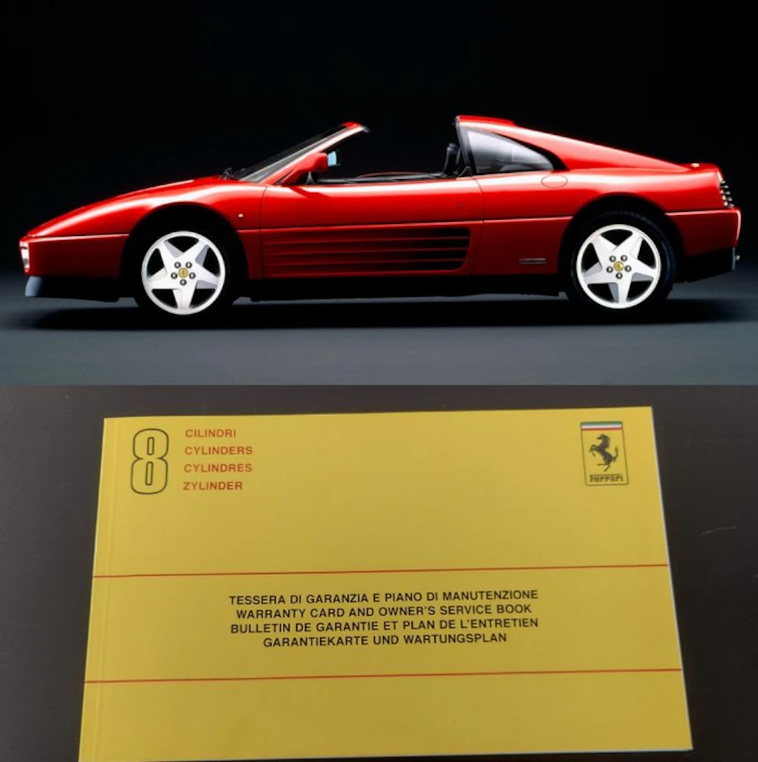 Ferrari 8 Cylinder blank Warranty Card - Ferrari...
