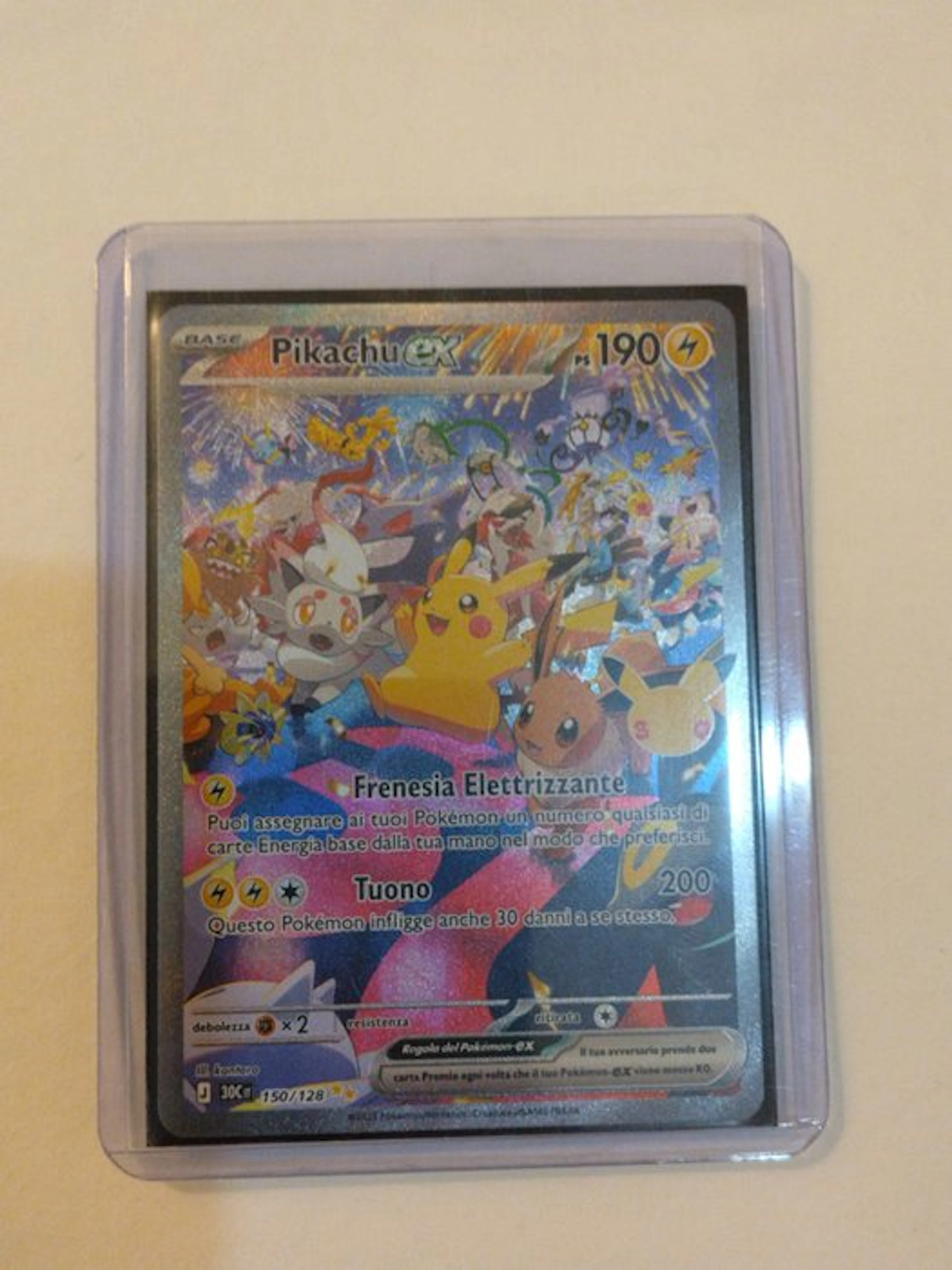 Pokémon - 1 Card - Pikachu 150/128 Full art, Foil - Various sets