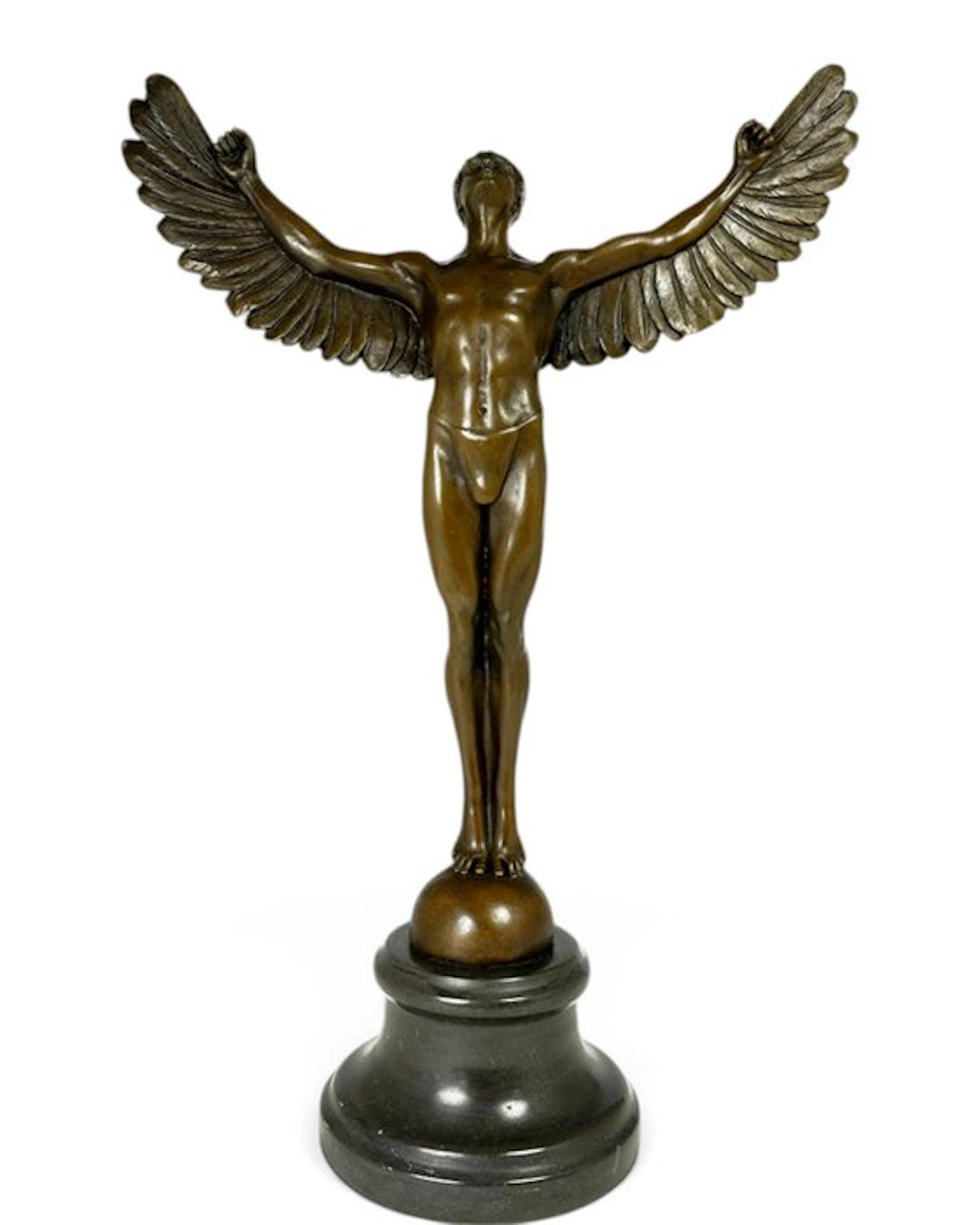 Césaro - Sculpture, Icarus - 40 cm - Bronze, Marble