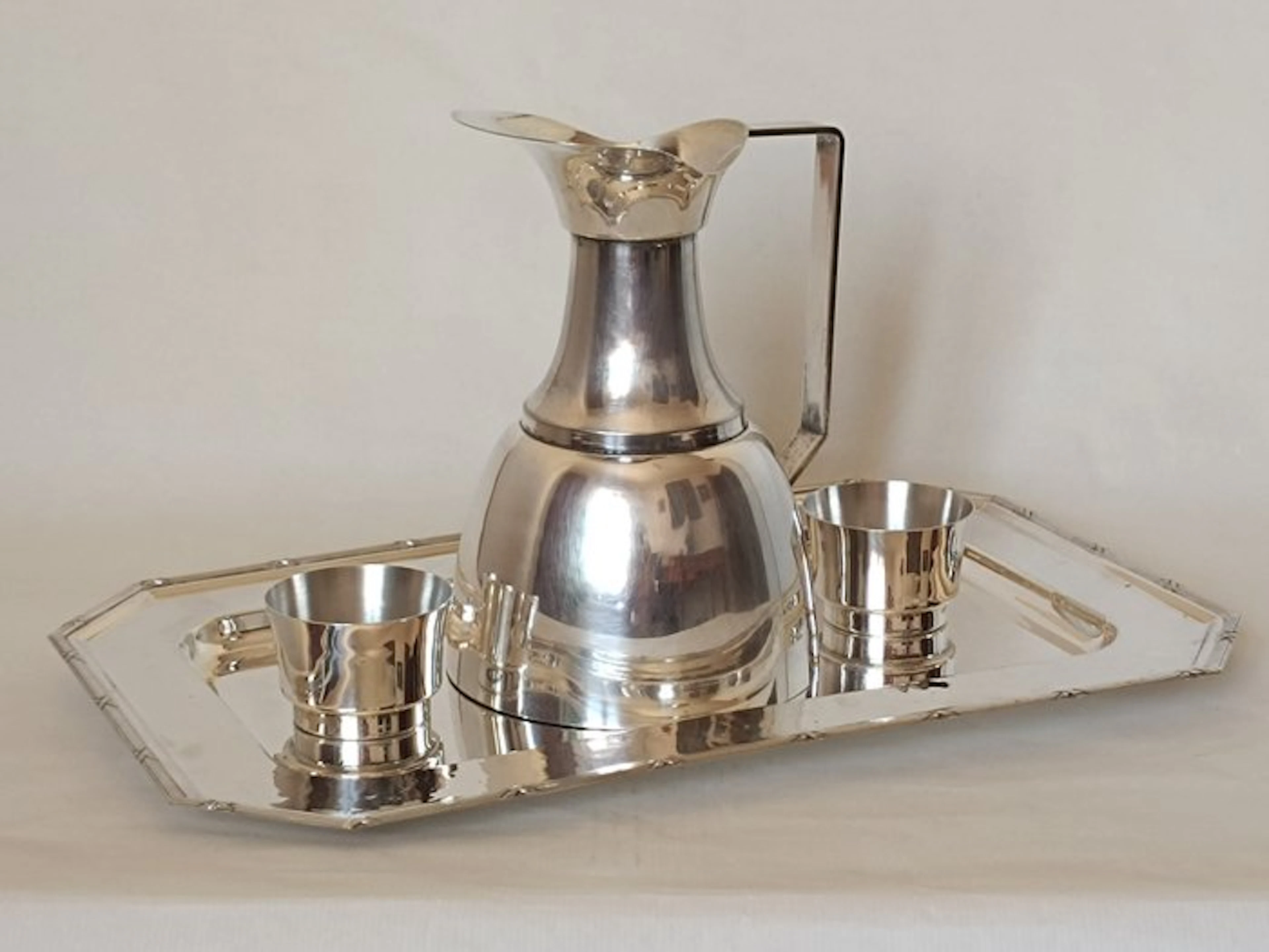 Attributed to WMF - Liquor set (4) - Alpaca Silver-plated...