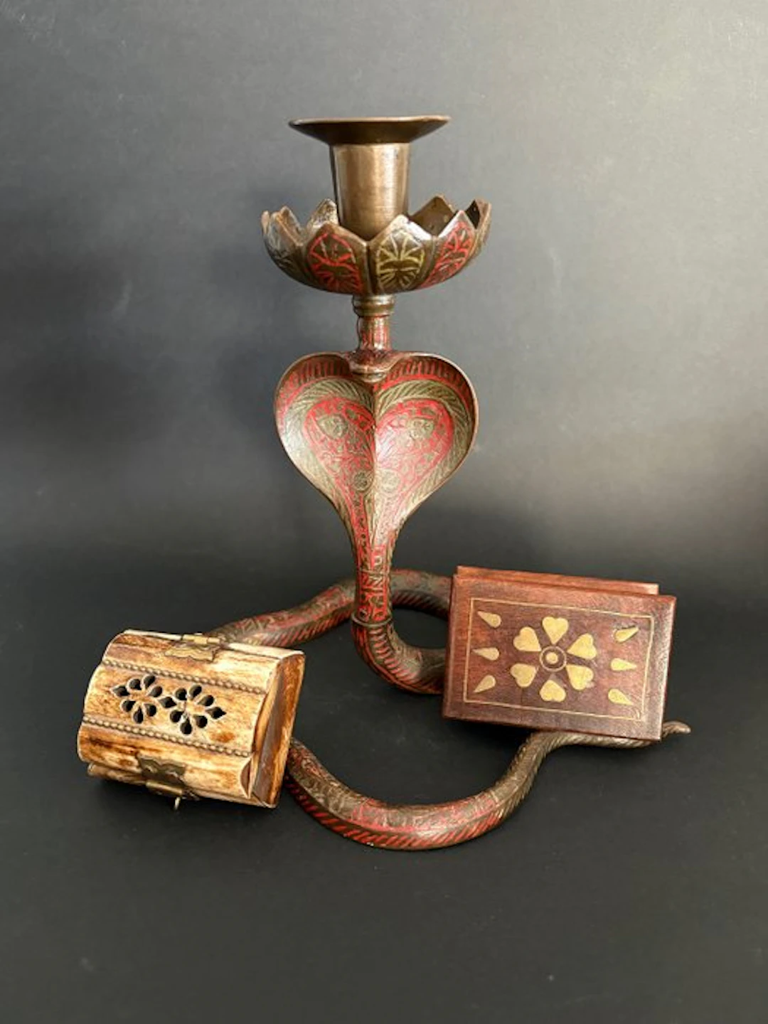 2 boîtes et 1 cobra - Taperstick - Brass