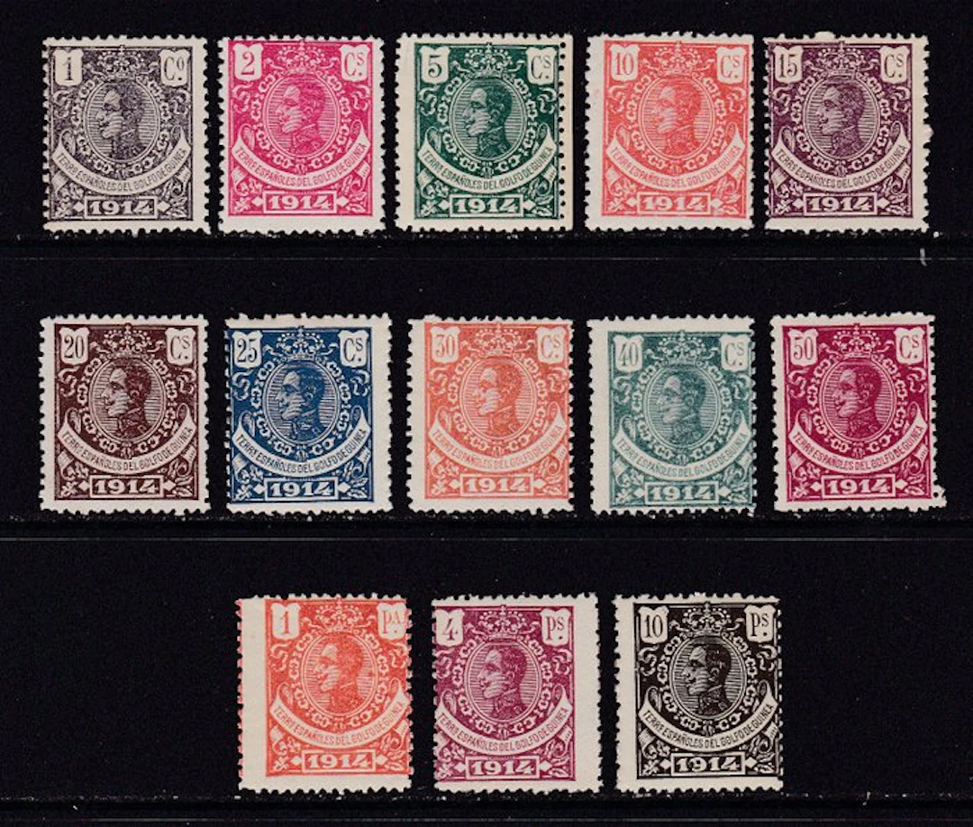 Spanish Guinea 1914 - Alfonso XIII - Edifil 98/110 - Complete Set - MNH
