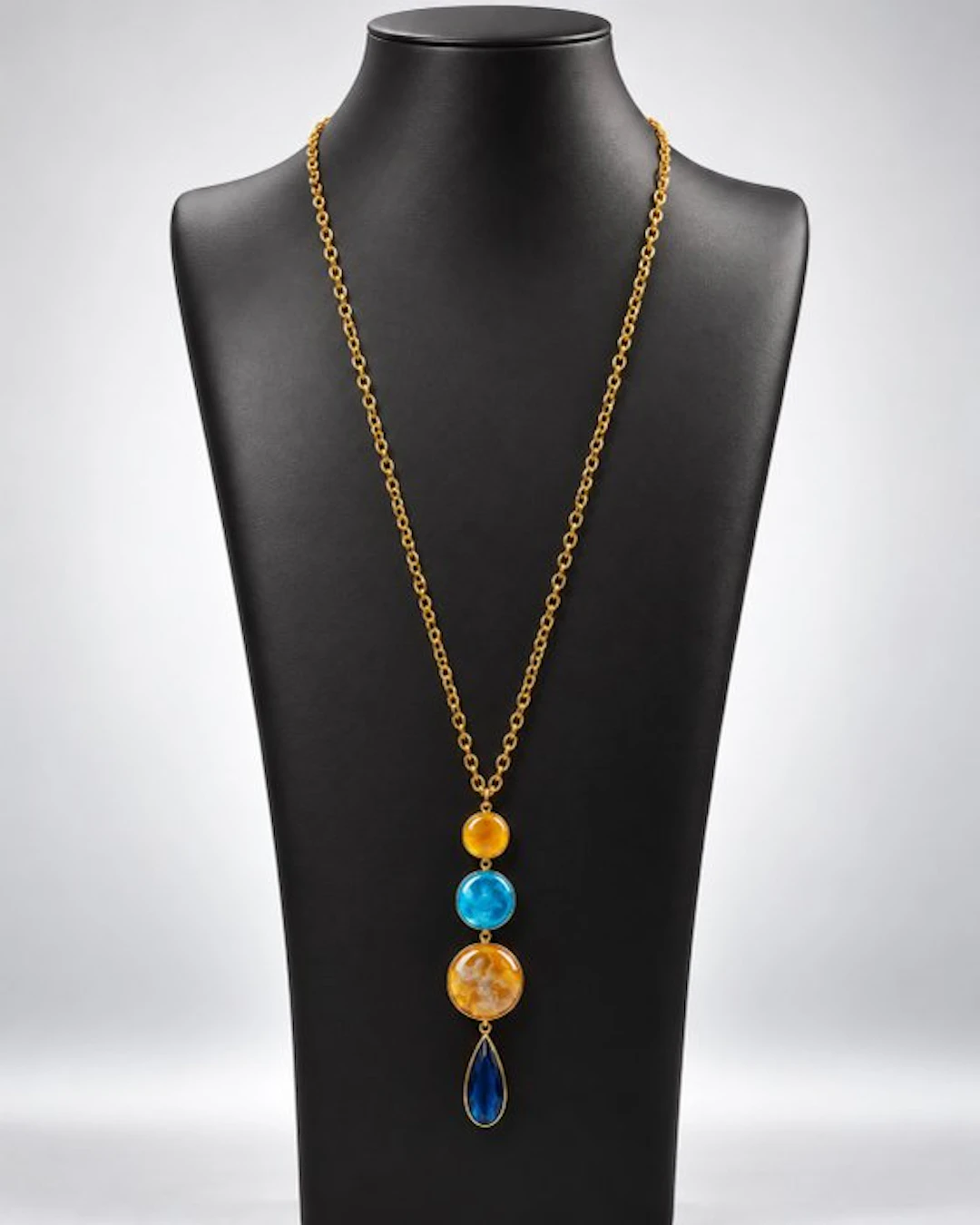 Steel, Murano glass - Necklace with pendant - Murano Glass and Crystal