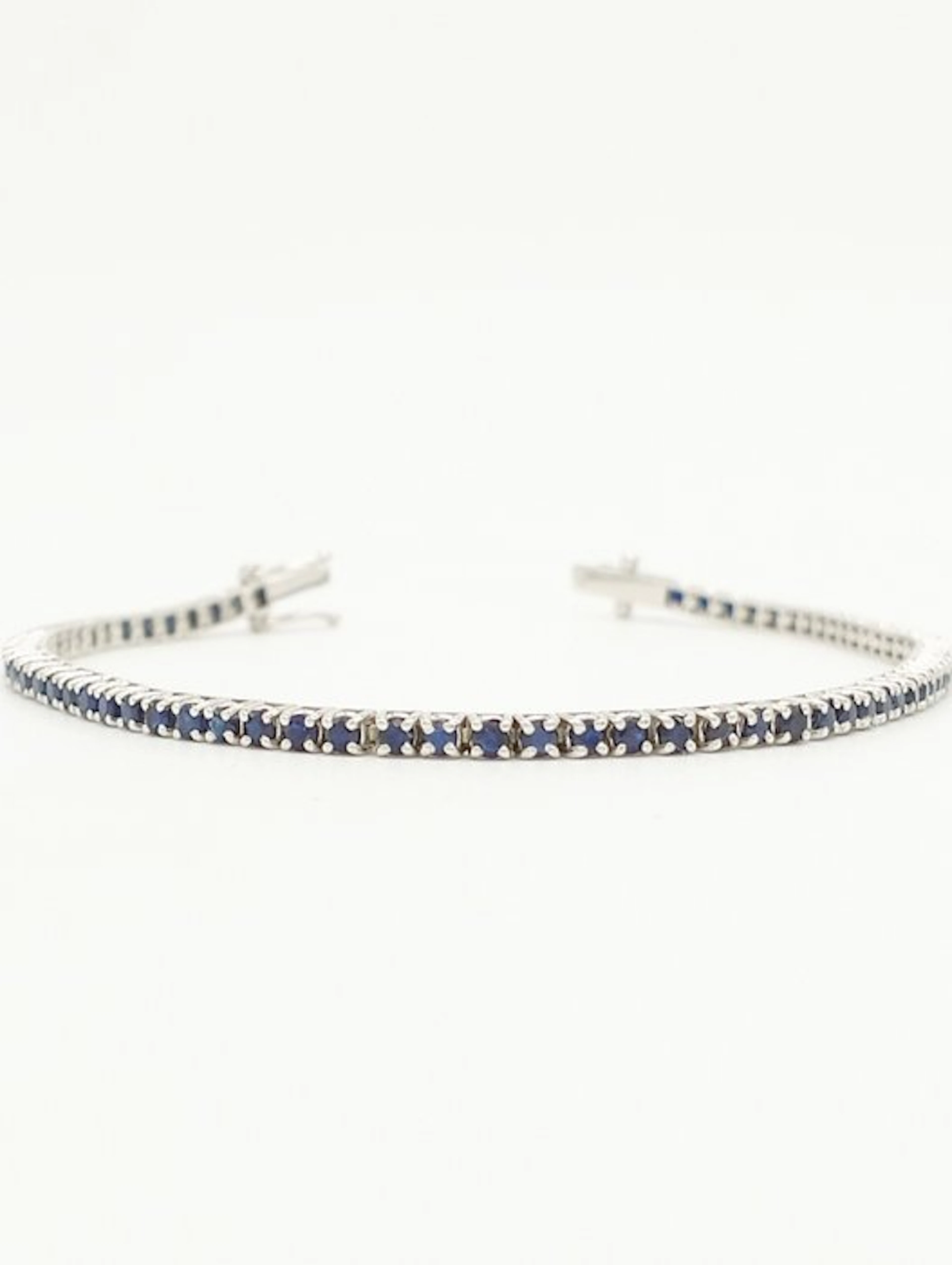 Bracelet - 18 kt. White gold Sapphire