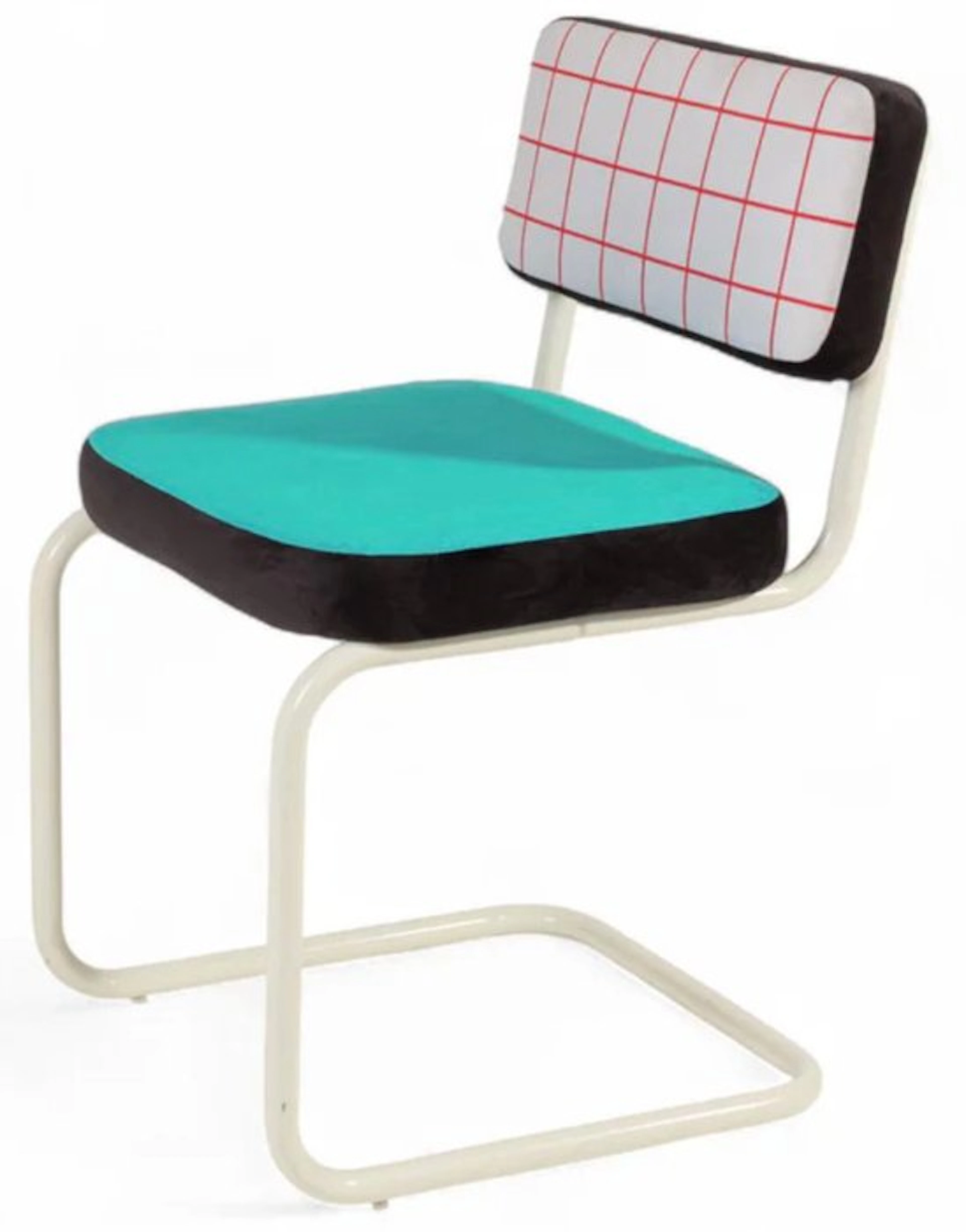 Seletti - Hello Again - Chair - Superchair Red Grid - Wood, Metal, MDF
