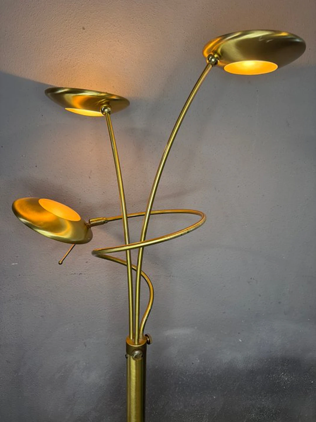 Steinhauer - Floor lamp - Glass, Brass - UFO's Space Age lamp