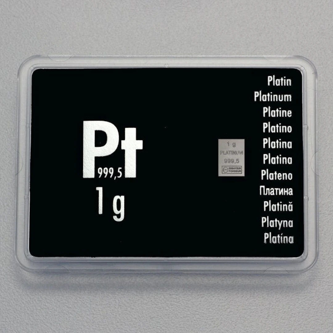 1 gram - Platinum - Valcambi, Switzerland - With certificate (No reserve price)
