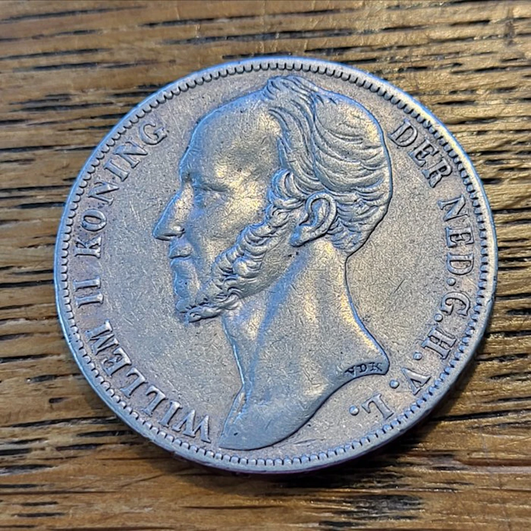 Netherlands. Willem II. 1 Gulden 1847 zwaard (No reserve price)