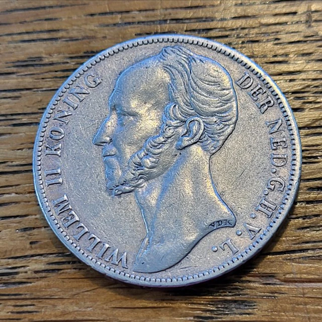 Netherlands. Willem II. 1 Gulden 1847 zwaard (No reserve price)
