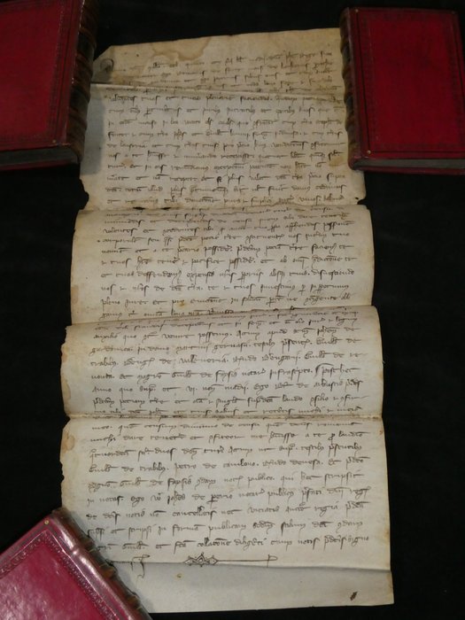 GRAND ACTE NOTARIÉ sur parchemin daté de 1553 (57X39 cm) EUR 39,00