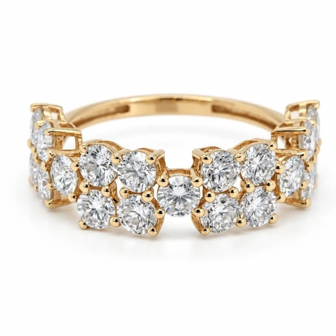 No reserve price - Ring - 14 kt. Yellow gold - 2.03ct. tw. Diamond (Lab-grown)