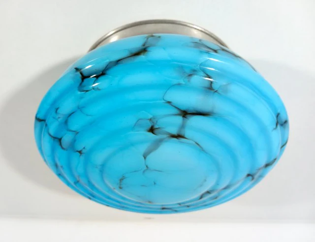 Wall lamp - Aluminium, Glass - opaline glass, 1940s