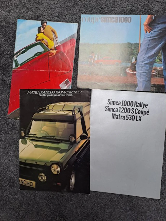 Brochure - Matra - Matra Simca M 530 en Simca 1000 Coupe...