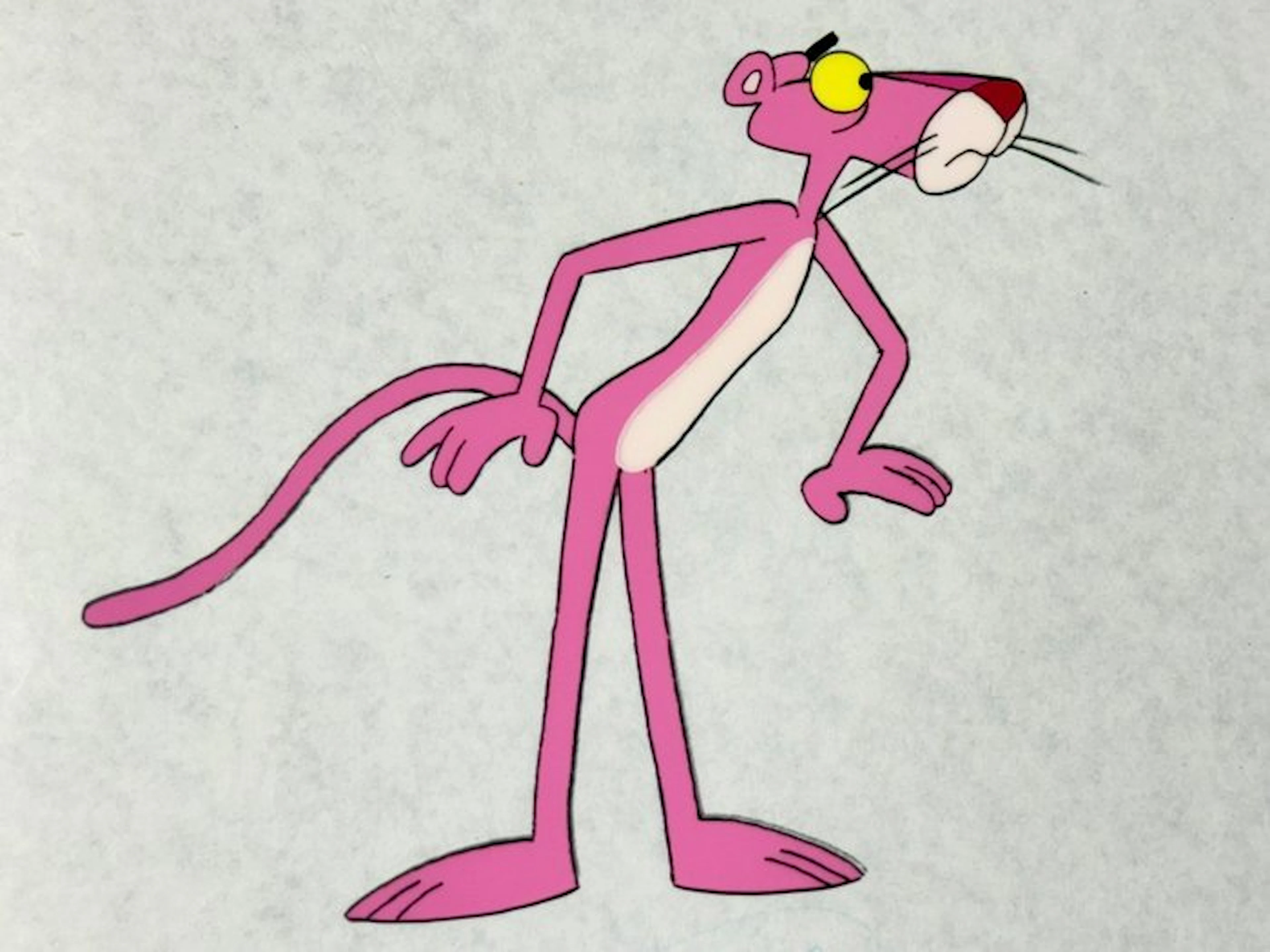 Friz Freleng - Original animation cel and drawing of Pink...