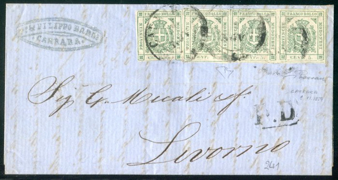 Italian Ancient States - Modena 1860 - Provisional...